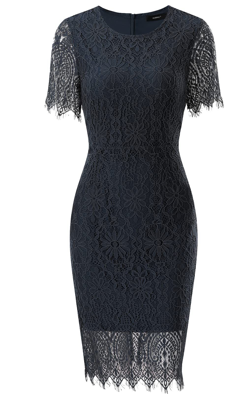 Elegant Floral Lace Bodycon Cocktail Dress for Women - Perfect for Evening Parties, Weddings & Date Nights