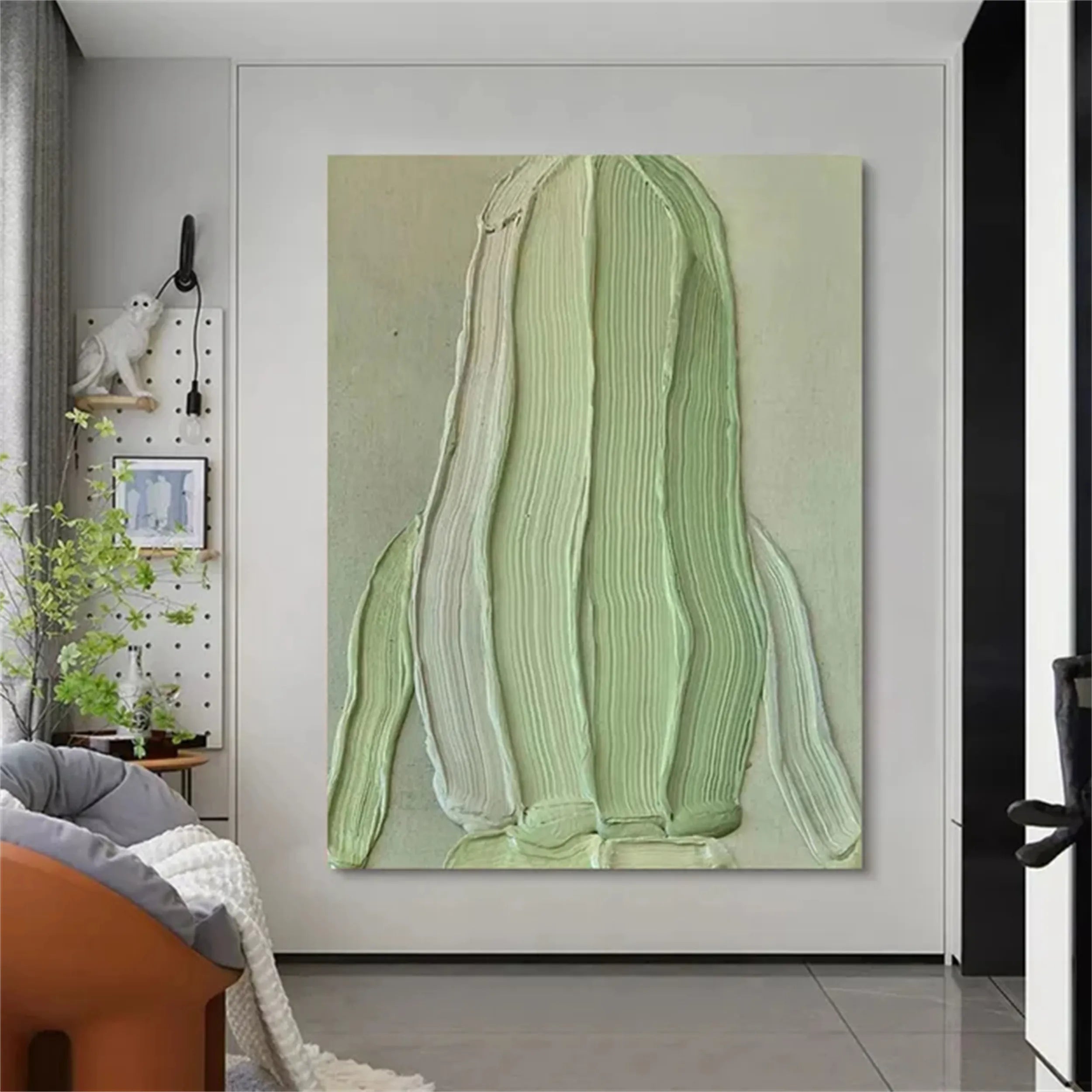 Blue & Green Abstract Wall Art Canvas Print #BG067 - Modern Home Decor for Living Room, Bedroom & Office
