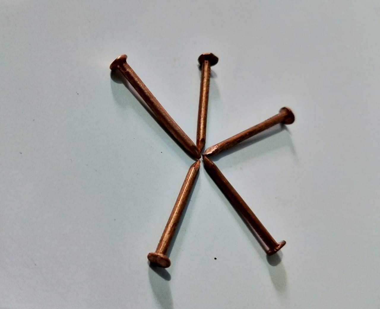 5-Pack Copper Nails for Home Protection & Positive Energy | Vastu, Tantra Mantra Spiritual Decor | Office & Home Blessing Rituals | NOHA MERCADO | Feng Shui, Meditation & Sacred Space Enhancement