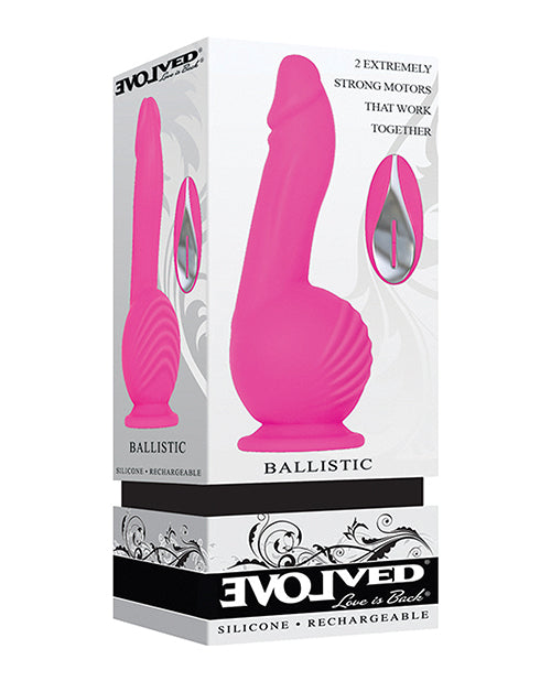 Premium Ballistic Silicone Rechargeable Vibrator with Wireless Remote Control - Pink | Powerful Personal Massager for Couples & Solo Play | Bedroom & Travel Use
