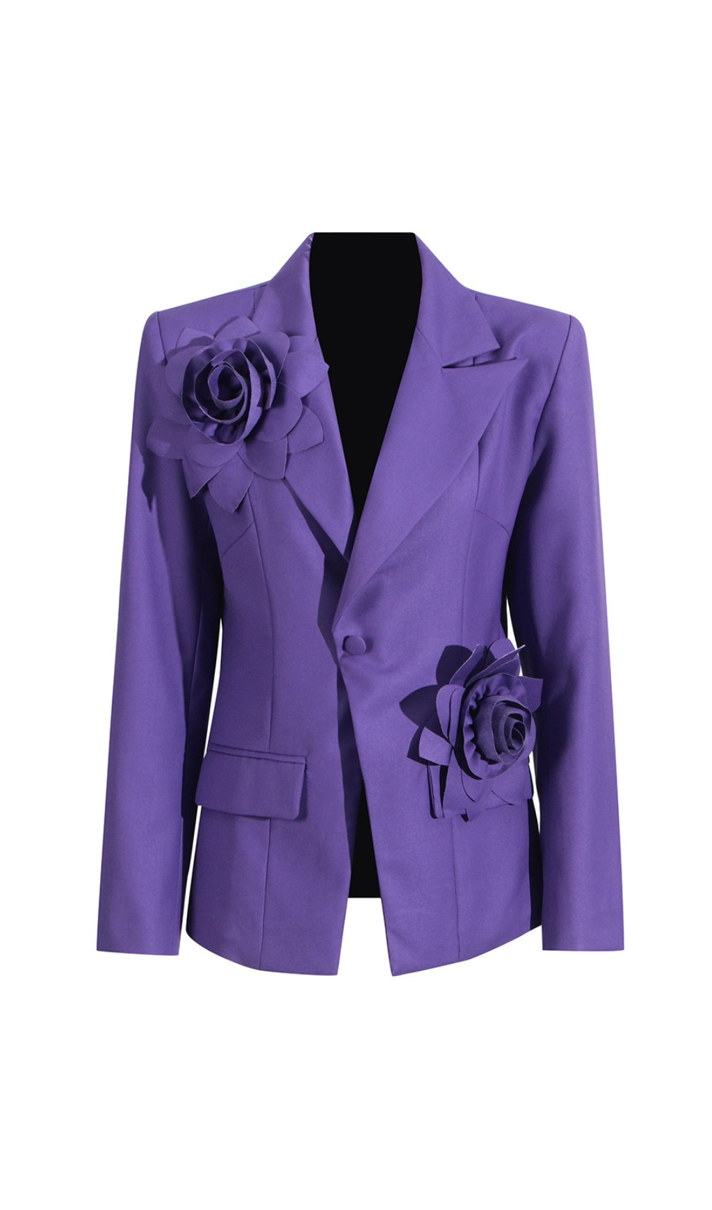Aharon Flower Lapel Cross Blazer for Women - Elegant Floral Embroidered Lapel Pin - Perfect for Weddings, Parties, and Formal Events