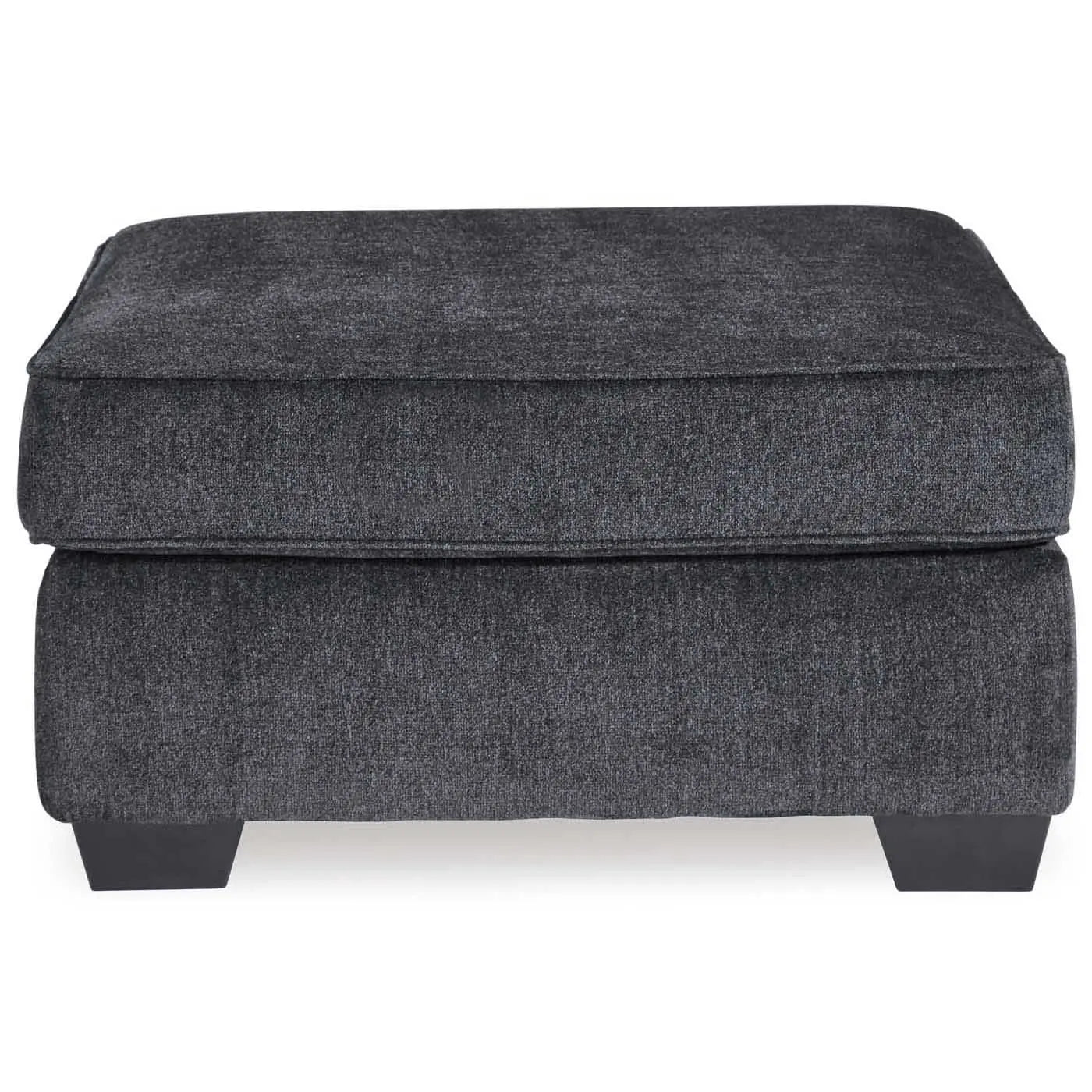 Altari Oversized Accent Ottoman in Slate - Large Round Storage Pouf with Removable Cover - Perfect for Living Room, Bedroom, or Nursery Decor