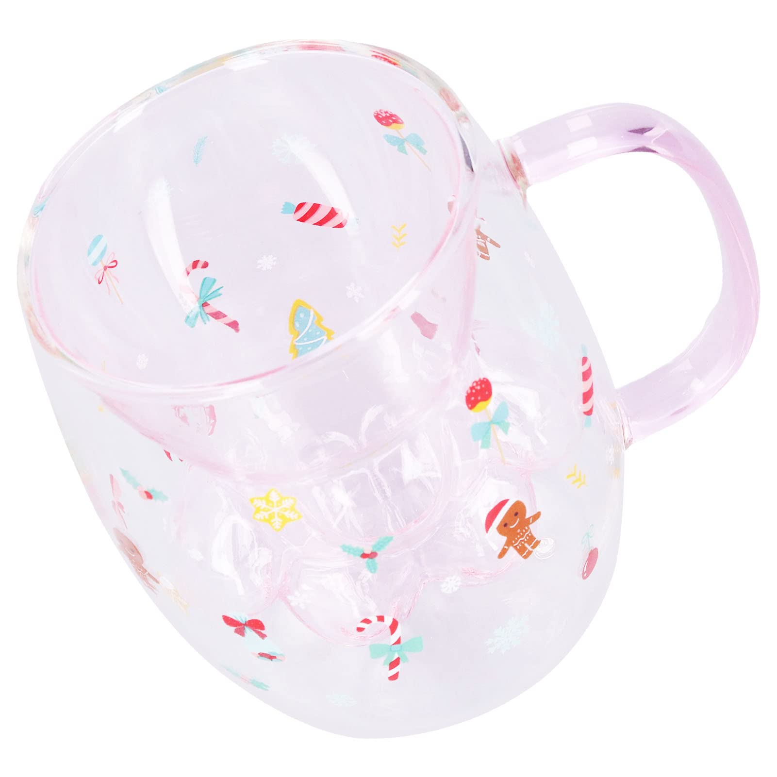 Double Wall Cat Coffee Mug - 250ml Borosilicate Glass, Microwave Safe, Durable & Heat Resistant - Perfect for Hot Tea, Coffee, or Cocoa at Home or Office