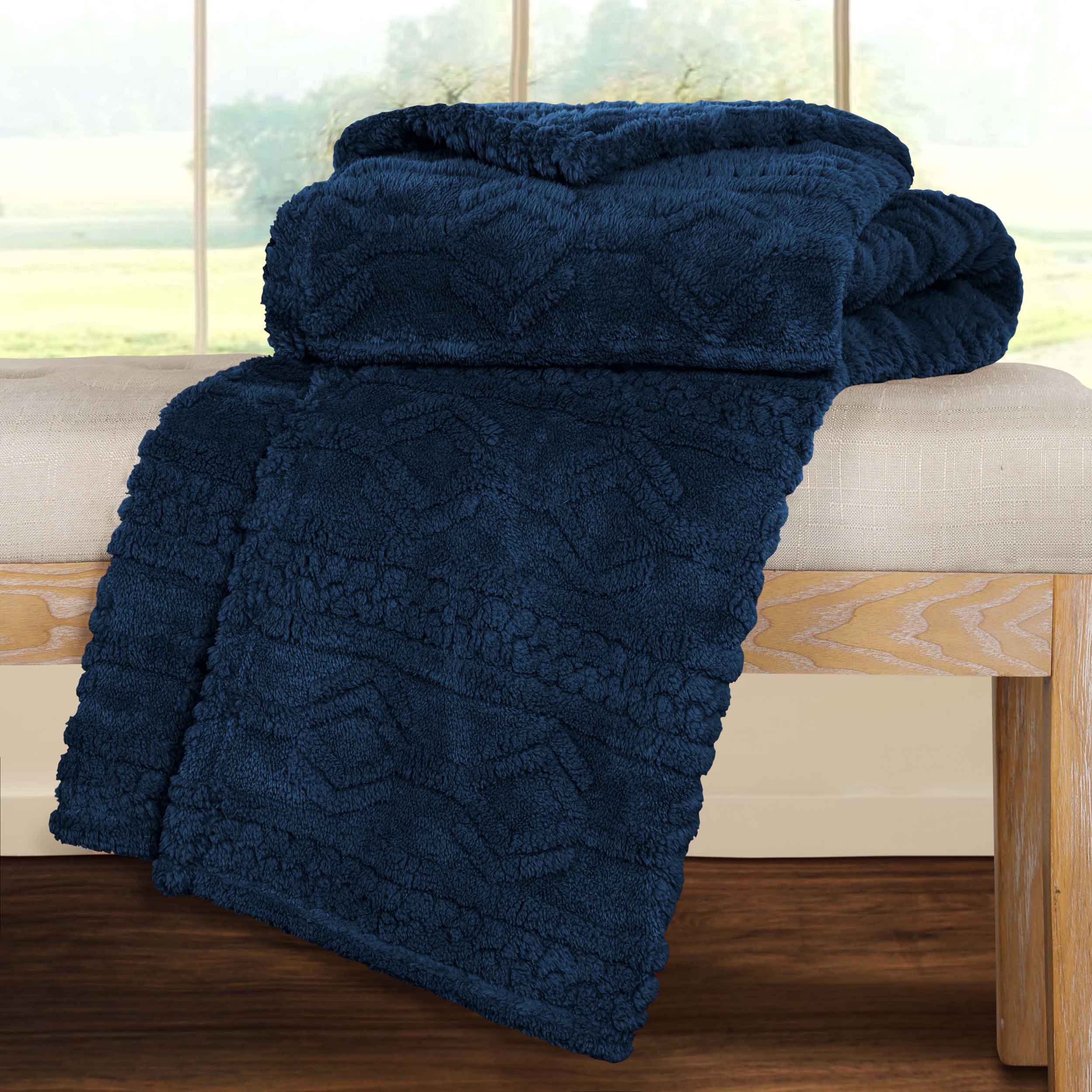 Arctic Boho Jacquard Plush Fleece Blanket - Ultra Soft & Warm Winter Throw for Couch, Bed, Sofa - Perfect for Home Decor, Cozy Nights & Gift Giving