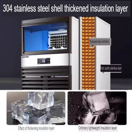 Chigo Commercial Ice Maker Machine - 440LBS/Day, Self-Cleaning, Stainless Steel - Perfect for Restaurants, Bars, Cafes & Home Use