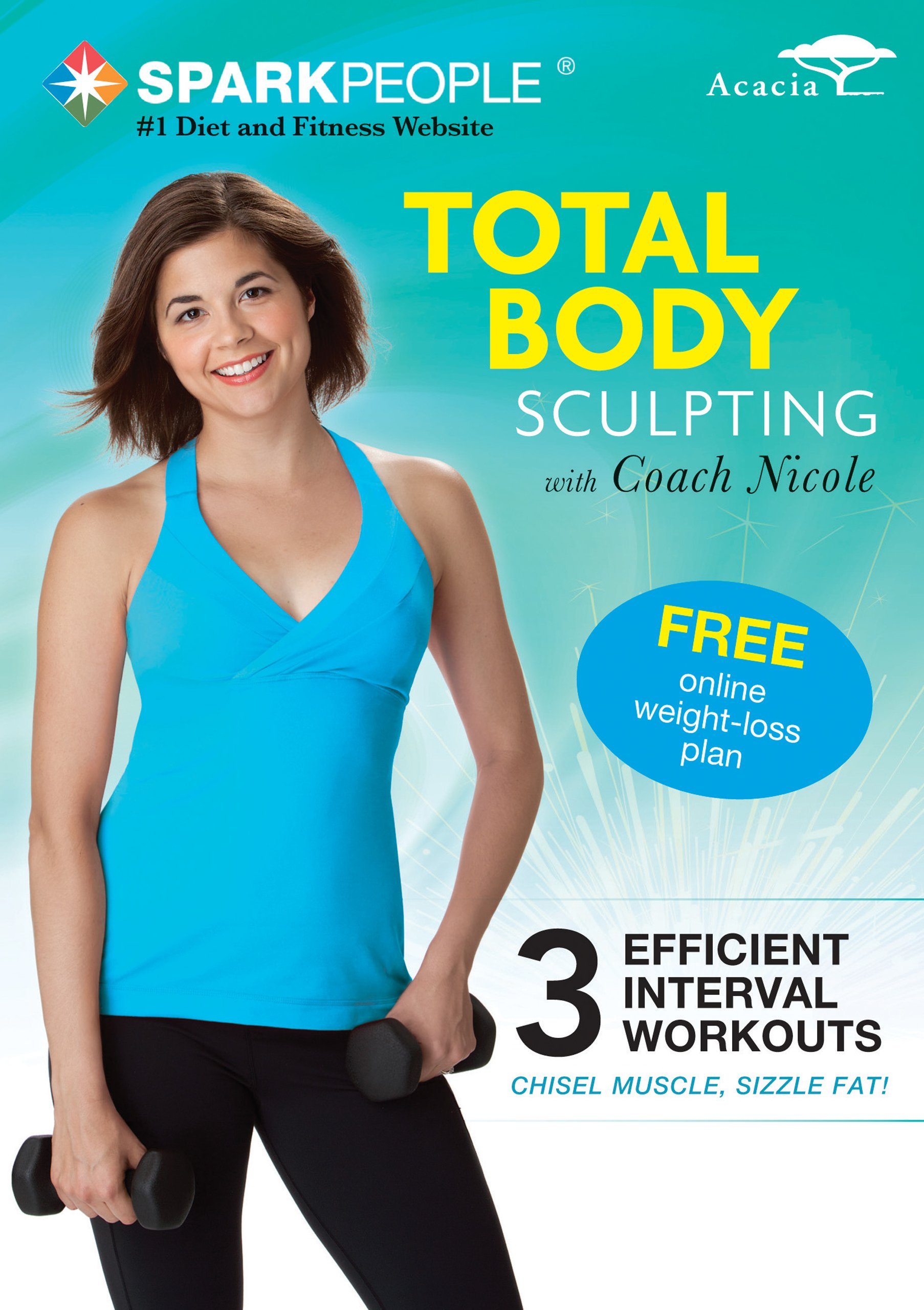 SPARKPEOPLE: Total Body Sculpting Workout DVD - Full Body Toning Exercises for Weight Loss & Muscle Definition | Perfect for Home Gym & Fitness Routines