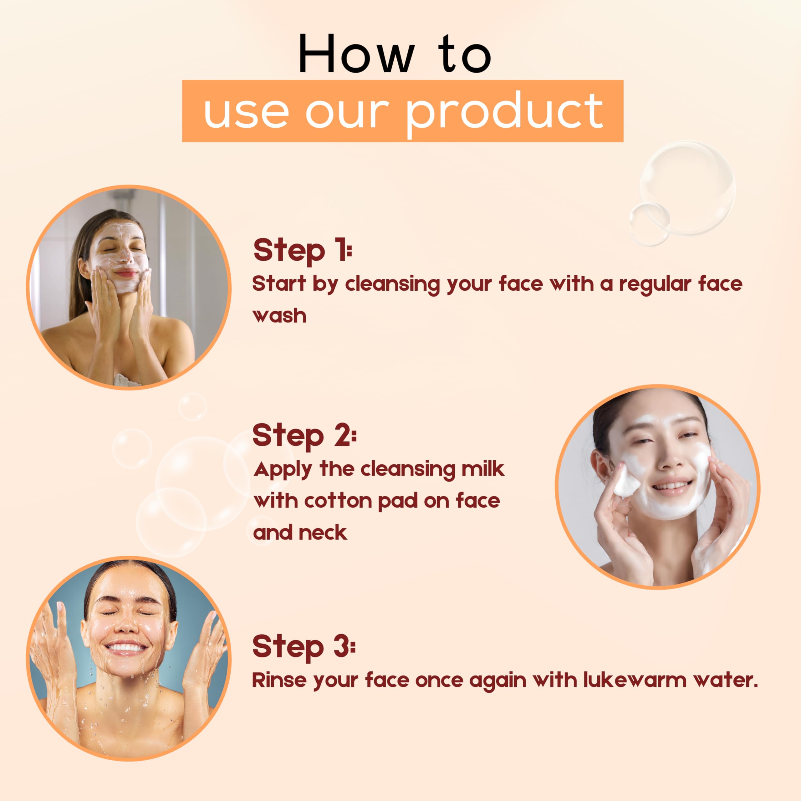 Primus Vitamin C Cleansing Milk with Vitamin C & Lemon Extracts - Ultra Clean & Refreshing Facial Cleanser for Makeup Removal (250ml) | Gentle Daily Face Wash for Brightening & Hydrating Skin | Perfect for Morning & Night Skincare Routine