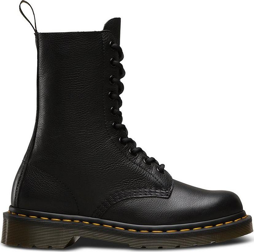1490 Virginia 10-Eye Leather Combat Boots for Women - Vintage Style Lace-Up Ankle Boots | Perfect for Punk Fashion, Rock Concerts & Everyday Streetwear