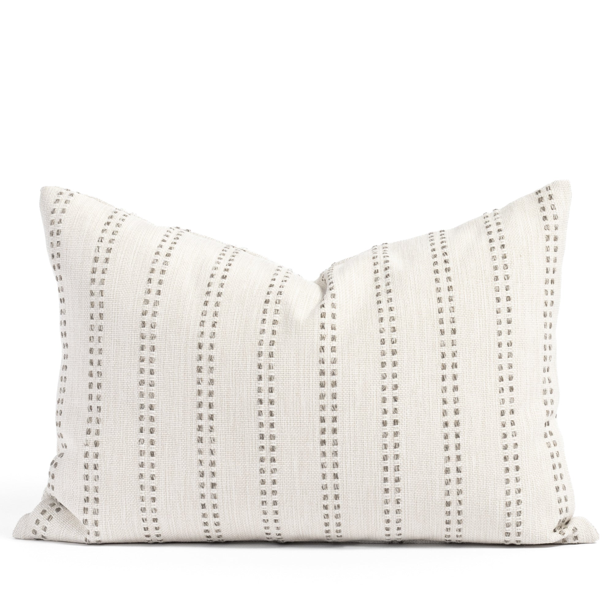 Elodie Stripe 14x20 Lumbar Pillow - Soft Felt Support Cushion for Sofa, Bed & Office Chair - Decorative Throw Pillow for Living Room, Bedroom & Home Decor