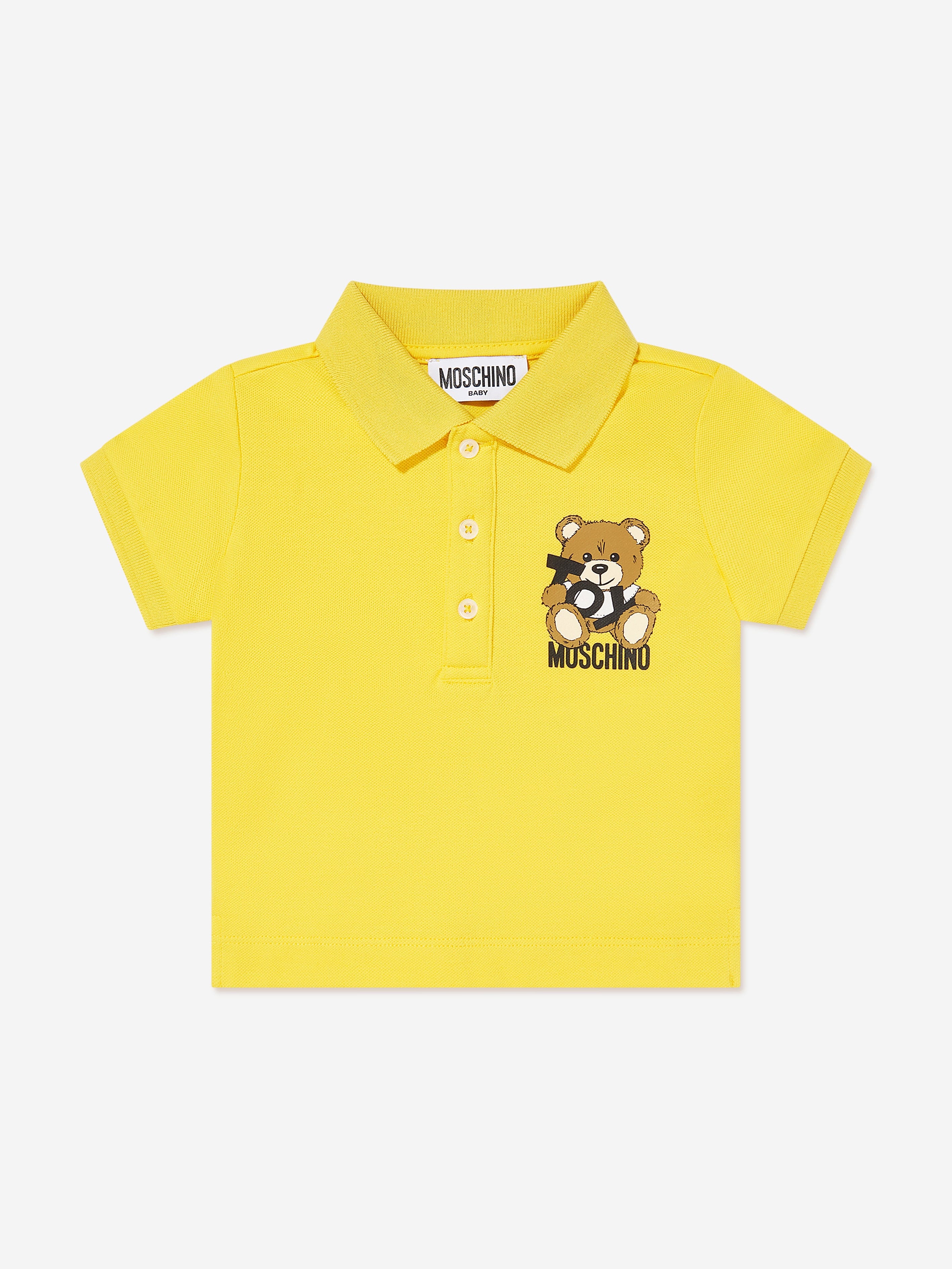 Adorable Baby Boys Teddy Bear Polo Shirt - Soft Yellow Cotton Top for Toddlers | Perfect for Playdates, Family Outings & Photo Shoots