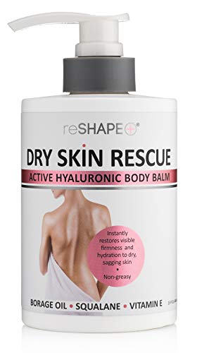 Reshape Hyaluronic Acid Body Lotion with Collagen, Borage Oil & Vitamin E - Deep Moisturizing & Hydrating Skin Care Balm for Dry Skin on Body, Hands, Face & Feet - 15 Fl Oz - Perfect for Daily Hydration & Nighttime Skin Repair