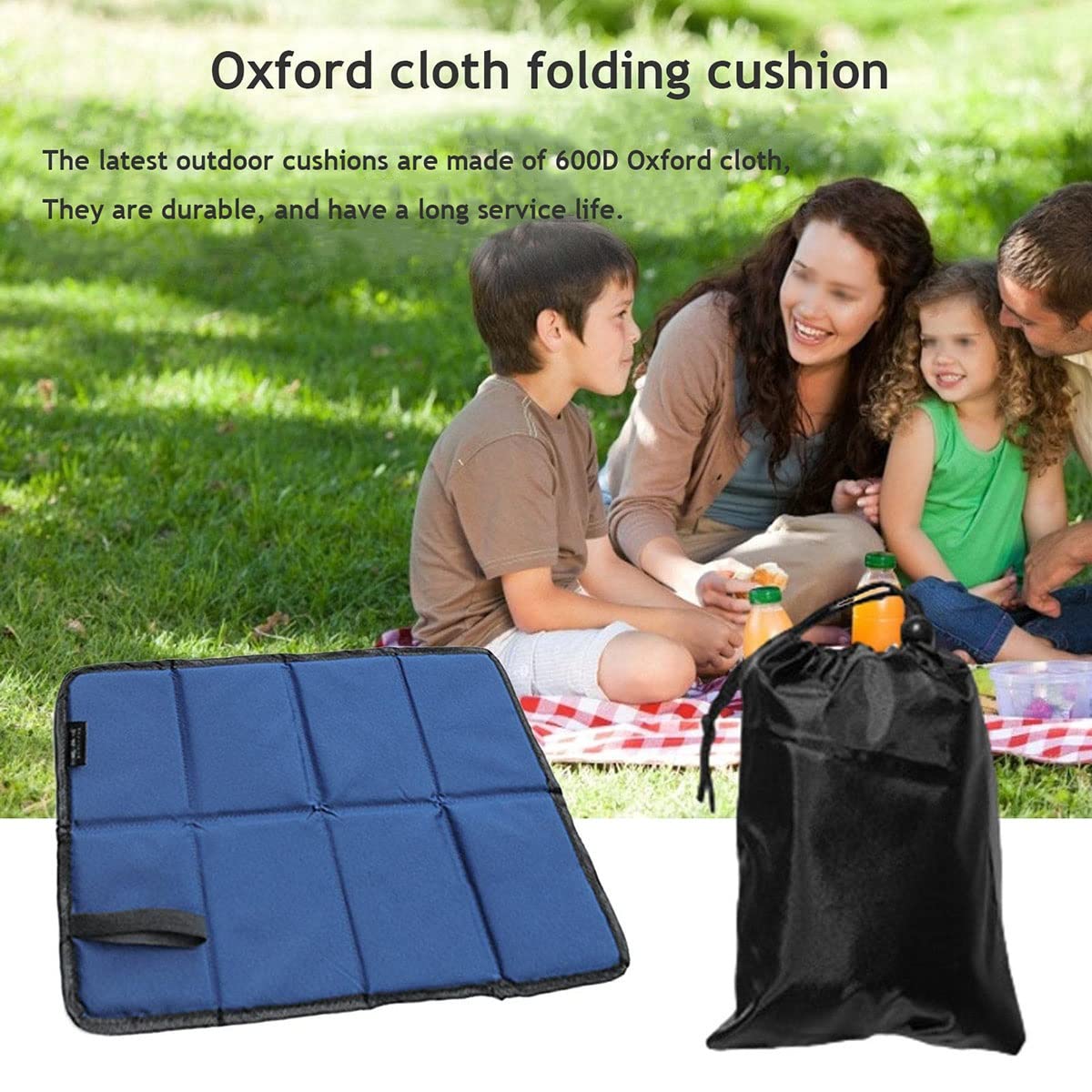 Waterproof Foldable Stadium Seat Cushion - Outdoor Camping, Picnic, Travel & Backpacking Pad - Comfortable Bleacher Seat for Sports Events, Hiking & Beach Use (Gray)
