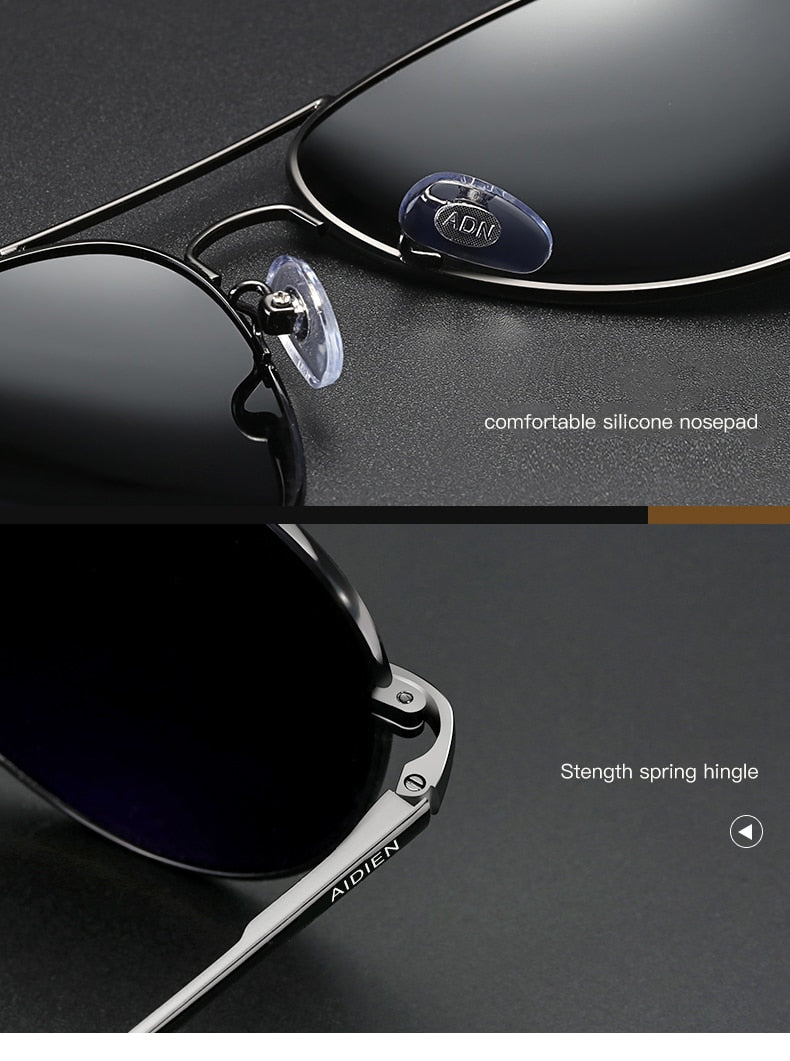 Aidien Unisex Full Rim Alloy Round Myopic Reading Glasses Sunglasses 6606 - Stylish Prescription Eyewear for Reading & Sun Protection - Perfect for Outdoor Activities, Driving, and Daily Use