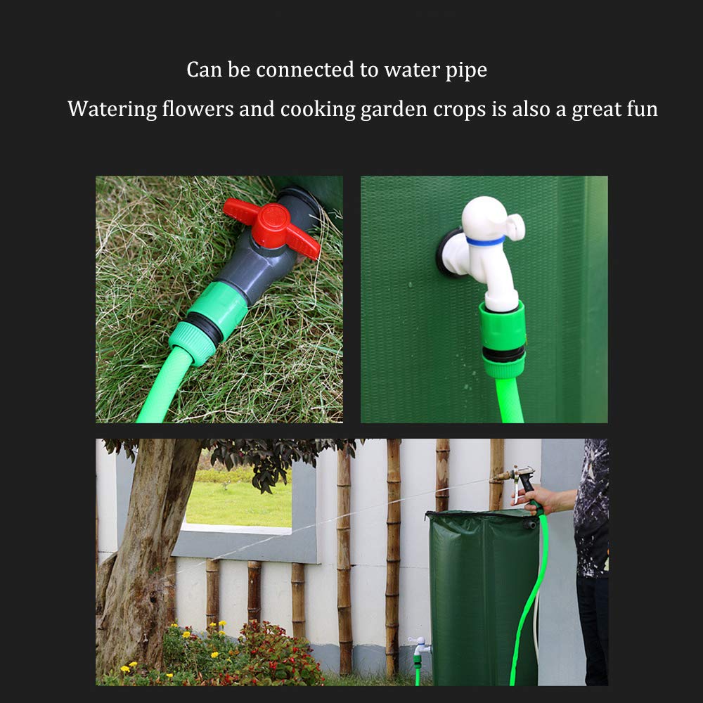 Large Capacity Foldable Plastic Water Storage Bucket with Faucet - Portable Rainwater Collector for Outdoor, Garden & Farm Irrigation | Camping, Emergency Water Supply, Plant Watering, Livestock Hydration