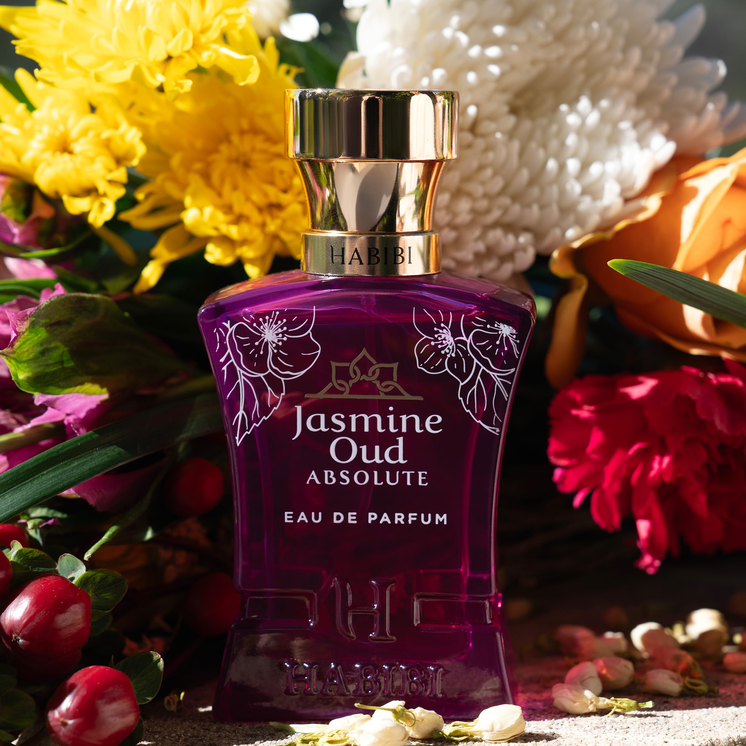 Premium Jasmine Oud Perfume for Women - Long Lasting Floral Eau de Parfum with Arabian Oud, Woody Musk, Leather & Floral Notes (2.5 Oz) - Perfect for Evening Events, Date Nights & Special Occasions