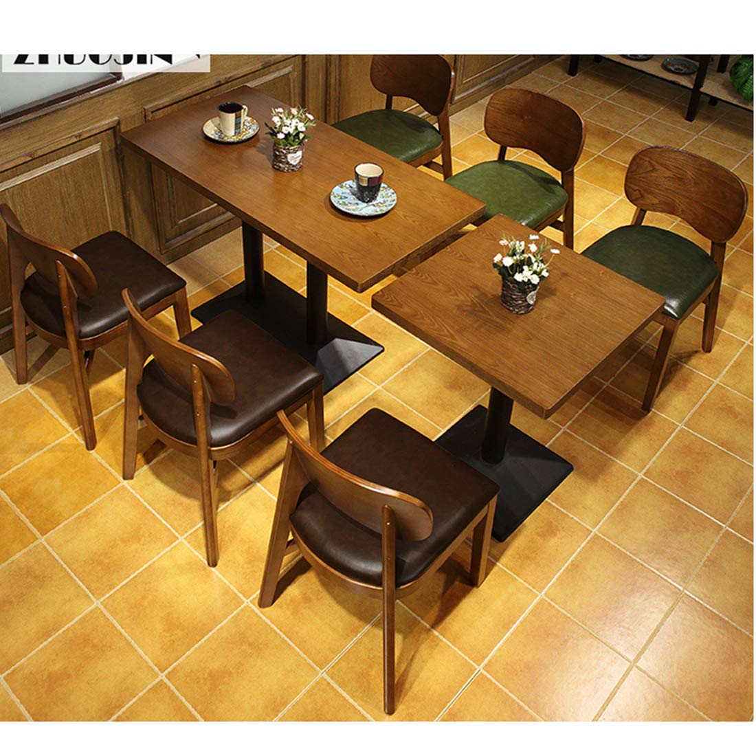 RXBFD Solid Wood Mid-Century Modern Dining Chair - Comfortable Accent Chair for Dining Room, Office, Living Room, Kitchen, Patio & Terrace - Perfect for Leisure, Work & Entertaining