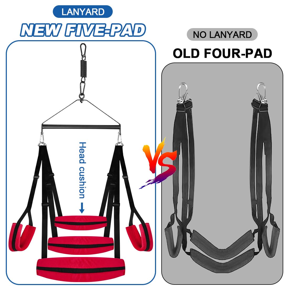 Adult Sex Swing with Adjustable Straps - BDSM Sling for Couples & Spice Up Bedroom Fun