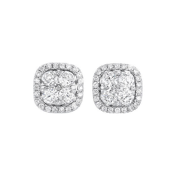14K White Gold Diamond Earrings (1/2 CTW) - Elegant Stud Earrings for Women, Perfect for Weddings, Anniversaries & Special Occasions