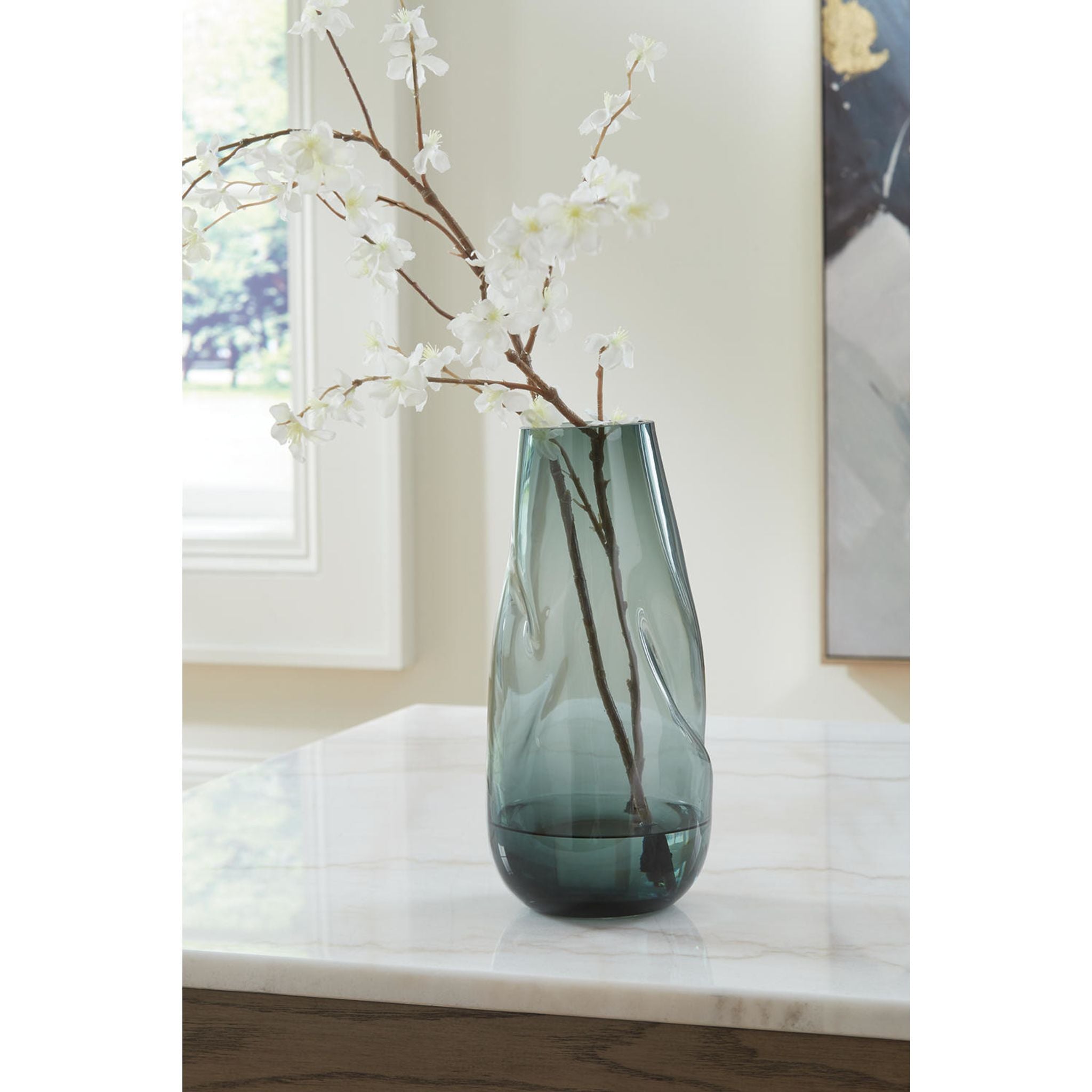 Beamund Decorative Vase Set of 2 - Modern Ceramic Flower Vase for Home Decor, Wedding Centerpiece & Living Room Table Decor