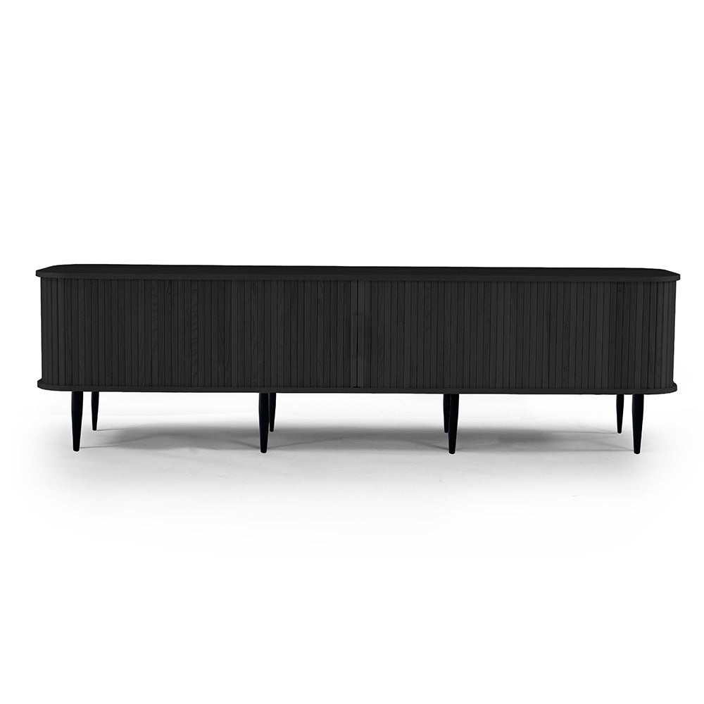 ASTON 160cm Black TV Stand with Storage - Modern Entertainment Center for Living Room, Bedroom & Home Theater