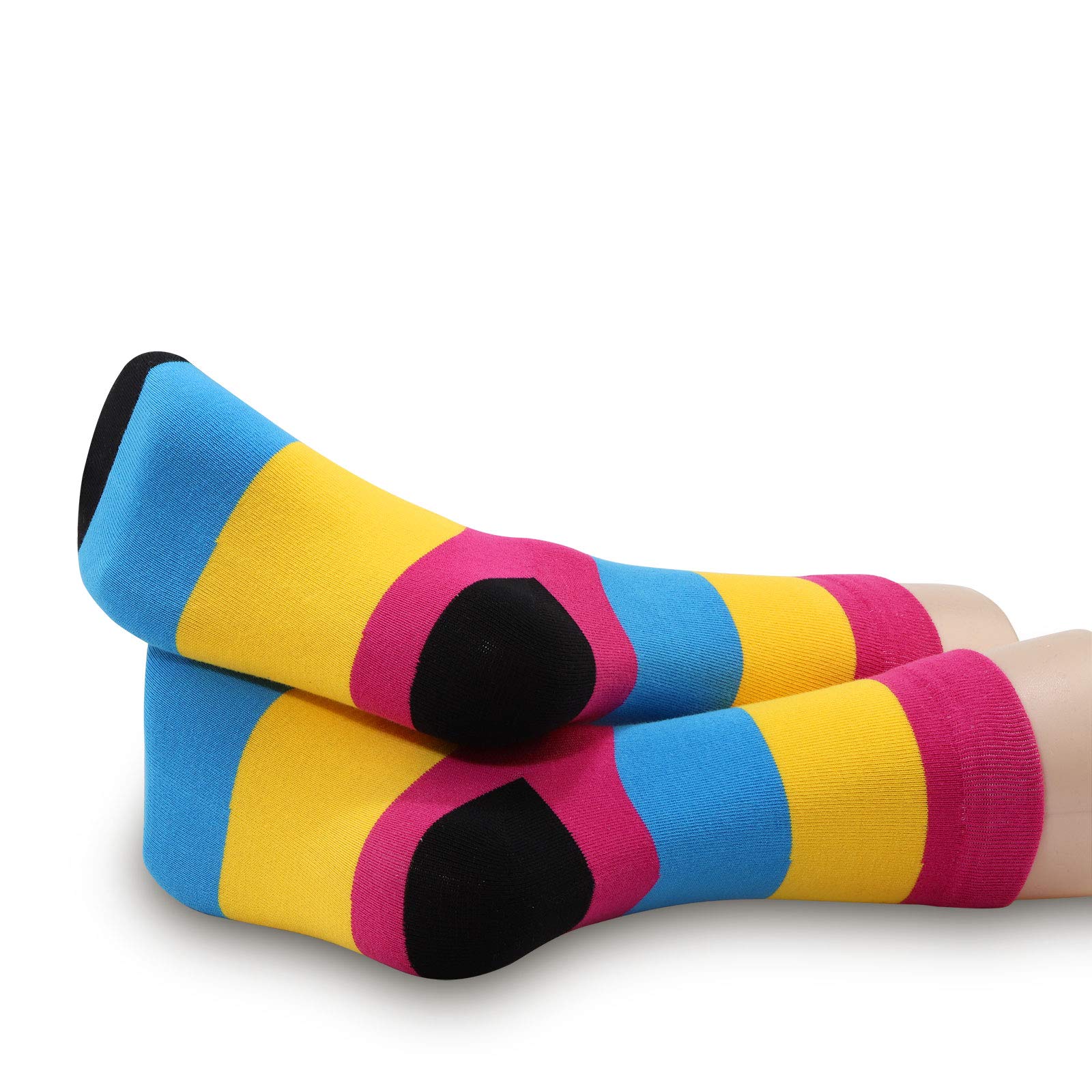 2 Pairs Pansexual Pride Flag Socks - LGBTQ+ Rainbow Striped Ankle Socks for Men & Women - Comfortable Pansexuality Gift for Pride Month, Parades & Everyday Wear