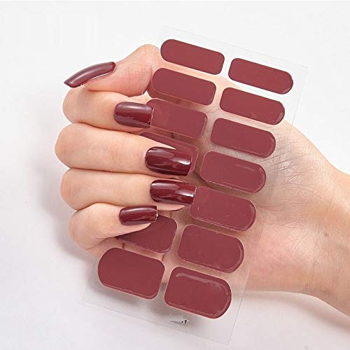 14-Piece Glitter Gradient Color Nail Stickers - Full Cover Self-Adhesive Nail Wraps for DIY Nail Art | Waterproof & Long-Lasting | Perfect for Parties, Weddings & Everyday Manicures (DQ-11)