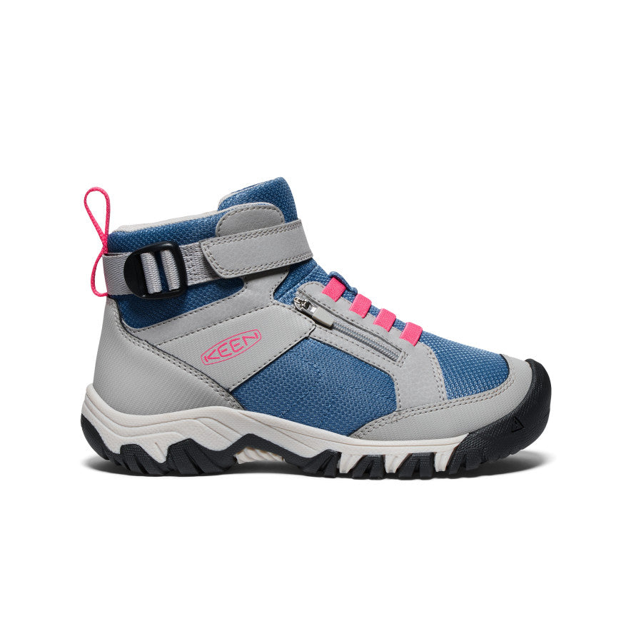 Big Kids' Targhee Boundless Hiking Boots - Alloy/Rouge Red | Waterproof & Durable Outdoor Shoes for Boys & Girls | Perfect for Trail Hiking, Camping & Backpacking Adventures