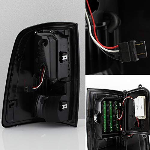 AKKON Black LED Tube Tail Lights Lamps Pair for 2009-2018 Dodge Ram 1500 2500 3500 - Durable & Bright Replacement Lights for Enhanced Night Visibility (Perfect for Off-Roading, Towing & Night Driving)