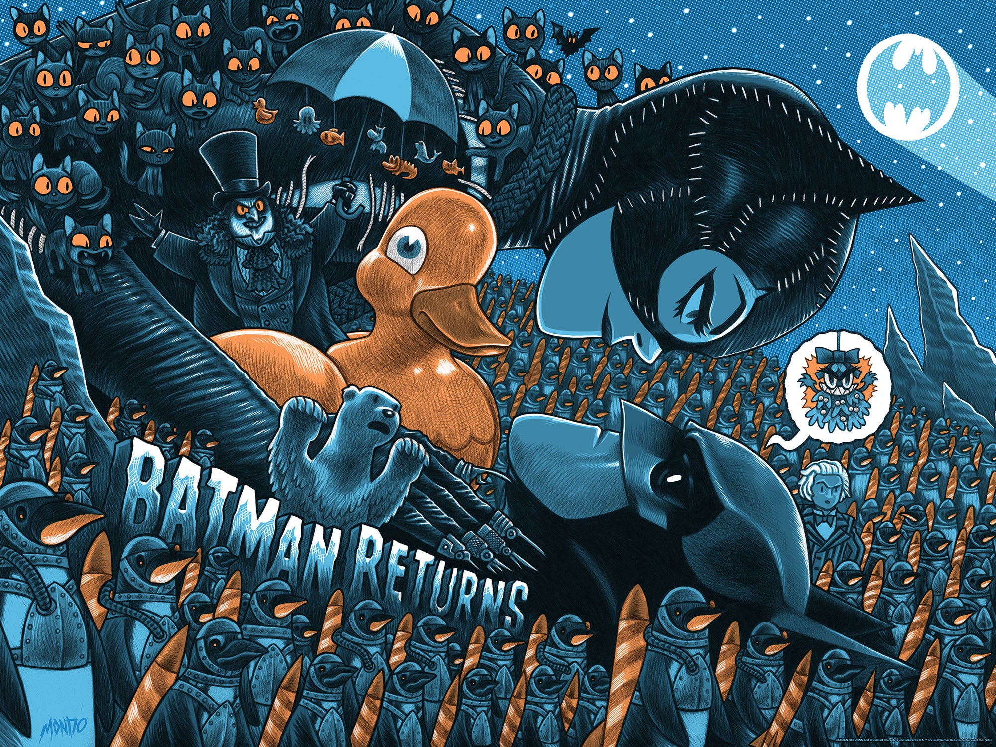 Batman Returns Movie Poster - Official DC Comics Wall Art for Home Theater & Man Cave Decor