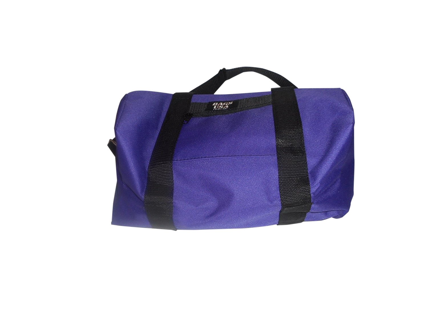 Premium Small Canvas Duffle Bag with Front Pocket - Made in USA (Purple) | Gym Bag, Travel Bag & Sports Equipment Organizer