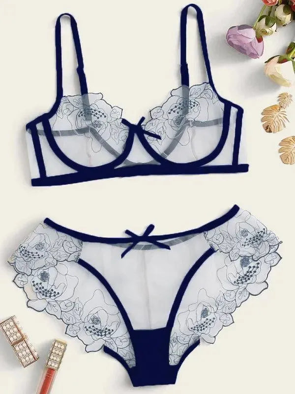 Sexy Lingerie Bralette Set - Comfortable Lace Underwear for Women, Perfect for Valentine's Day, Date Night and Intimate Moments