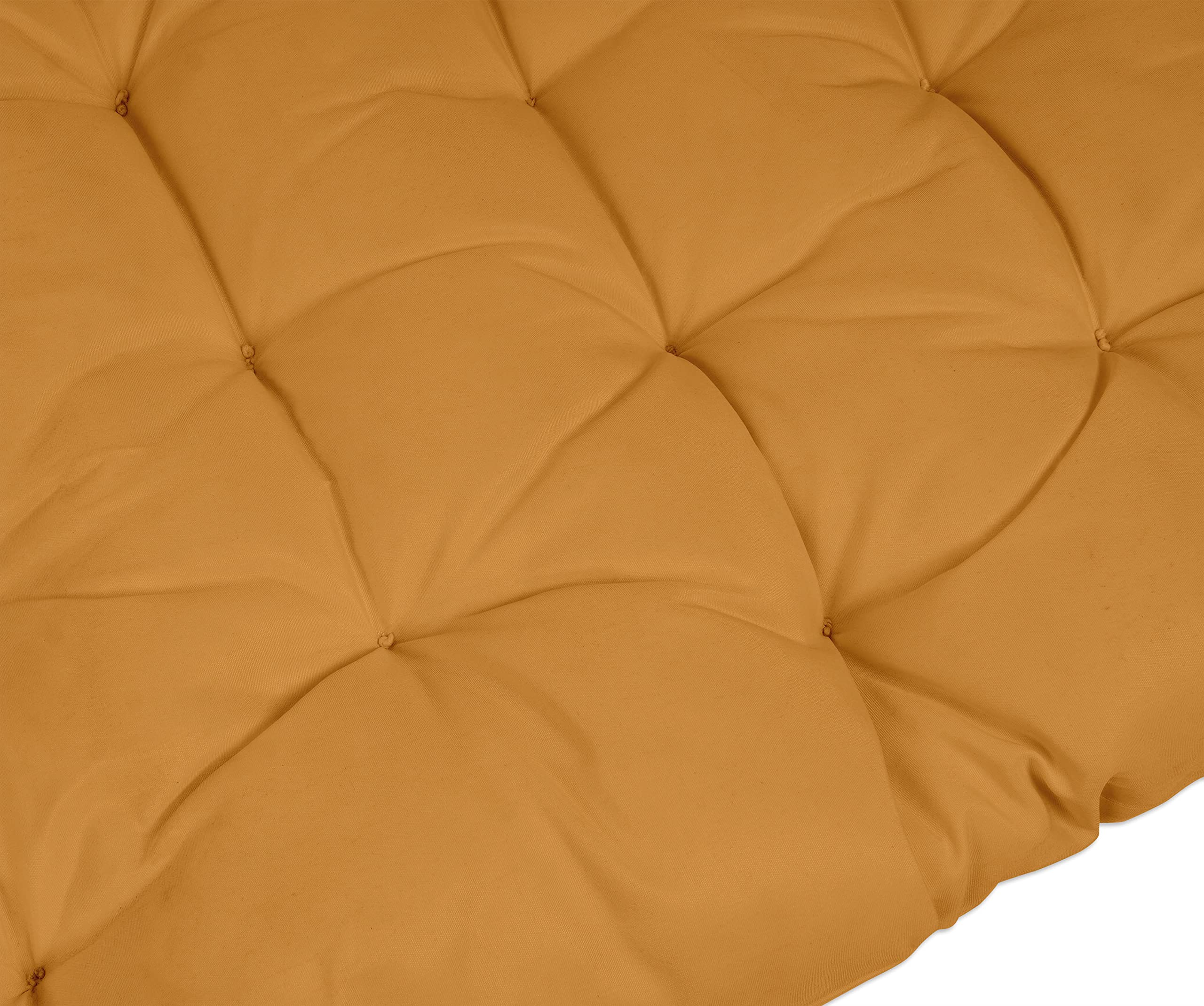 Quilted Thick Padded Rocking Chair Cushion with Ties - 74 x 23 Inch Recliner & Chaise Lounge Seat Cushion - Waterproof Outdoor Bench Cushion for Garden, Patio, Terrace (Yellow) - Perfect for Relaxing in Rocking Chairs, Recliners & Outdoor Furniture