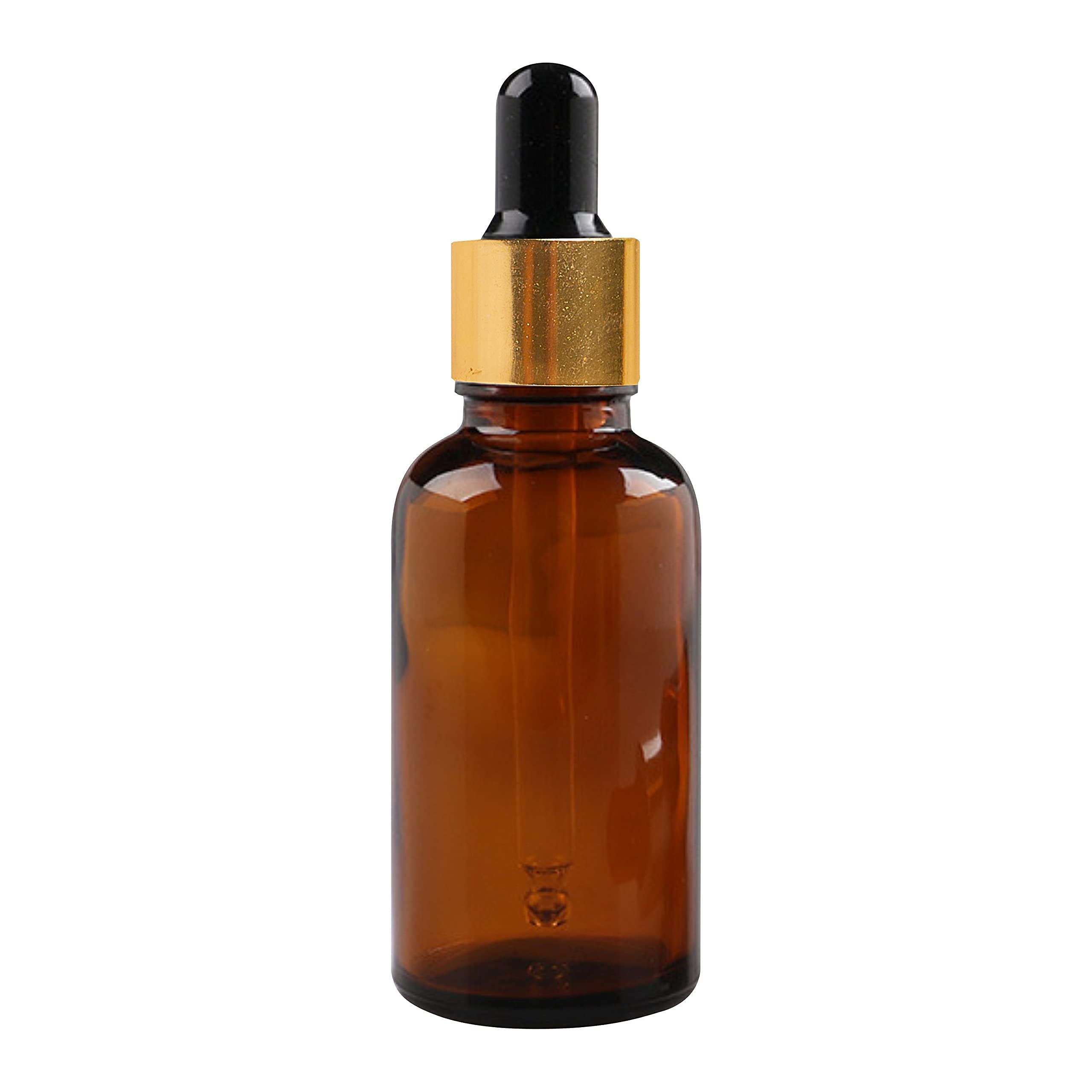 Premium 15ml Amber Glass Bottles with Gold Plated Dropper - Essential Oil Bottles, Perfume Bottles, Serum Containers (Pack of 3) - Perfect for DIY Beauty, Aromatherapy & Travel Size Storage