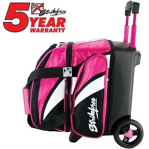 KR Strikeforce Cruiser Single Roller Bowling Bag - Pink, White & Black | Durable & Lightweight for League Play & Tournament Travel