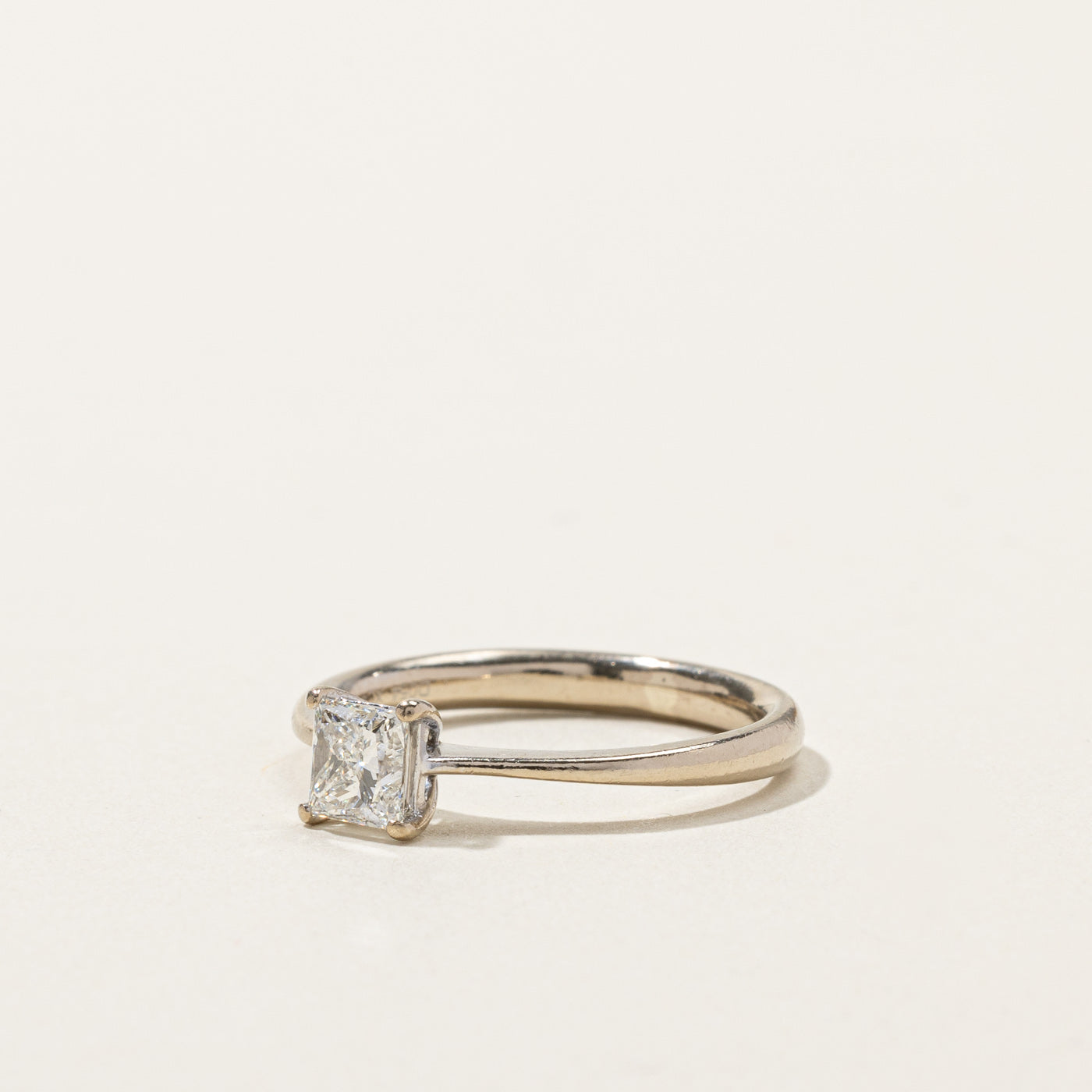 Solitaire Princess Cut Diamond Ring 0.54ct SI1 G Color Size 5.5 - Elegant Engagement Wedding Jewelry Gift for Her