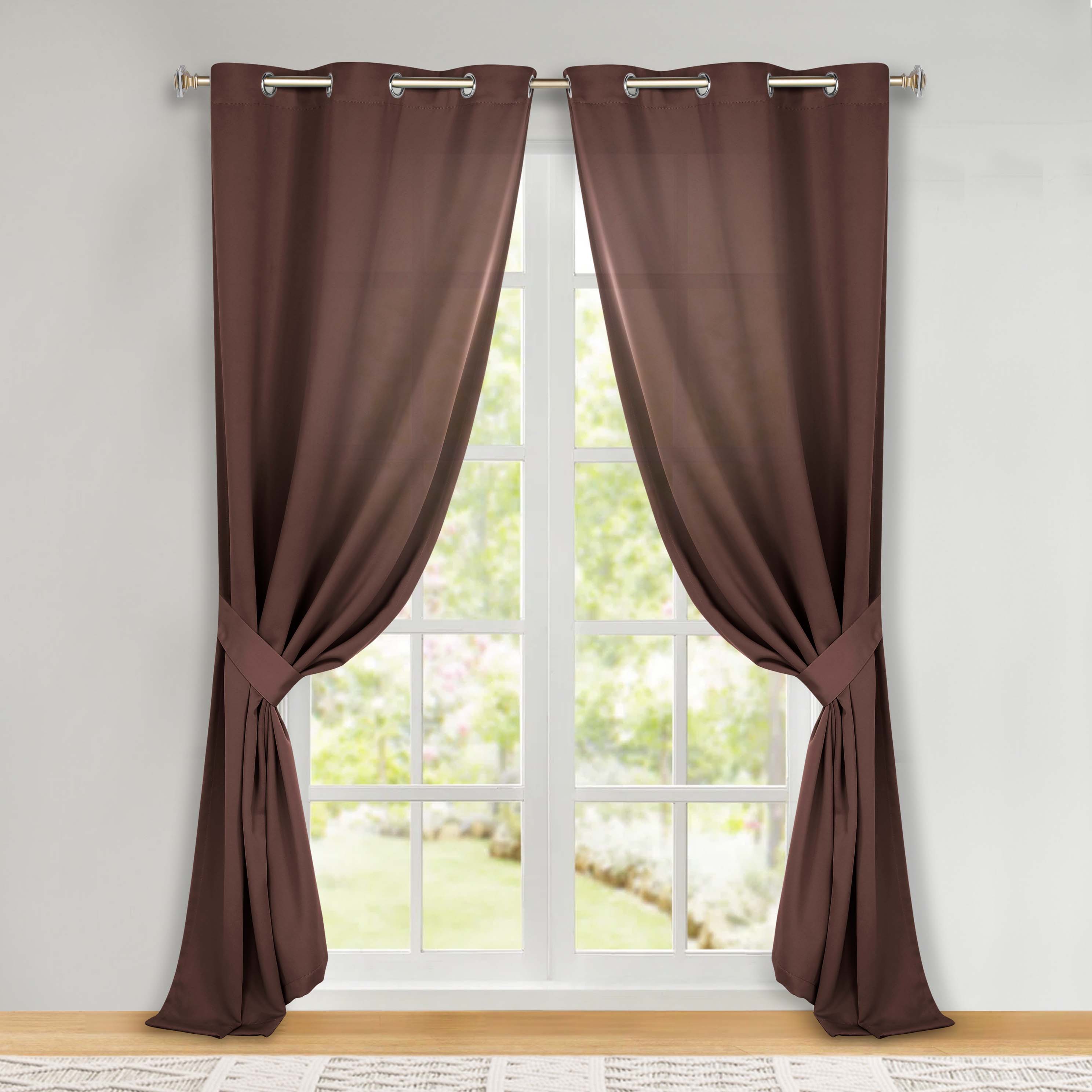 Premium Blackout Curtains Set of 2 - 100% Room Darkening, Machine Washable & Noise Reducing for Bedroom, Nursery & Home Theater