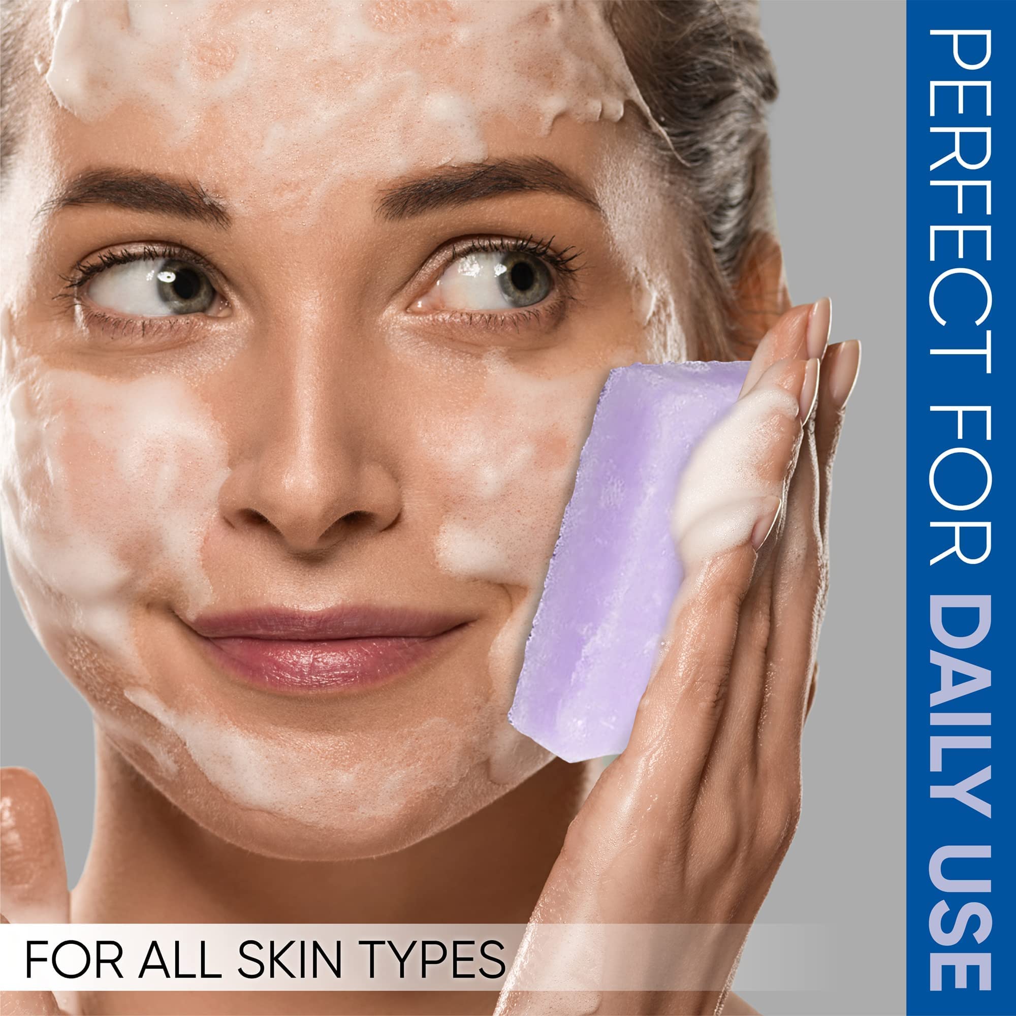 T.Taio Exfoliating Soap Sponge - Deep Cleansing Shower Scrubber for Body & Face - Oil Removal & Dead Skin Exfoliation - Massage & Lather for Feet, Elbows & Back - Bathroom Accessories with Refreshing Lavender Scent - Perfect for Spa Day, Post-Workout Shower & Dry Skin Care Routine