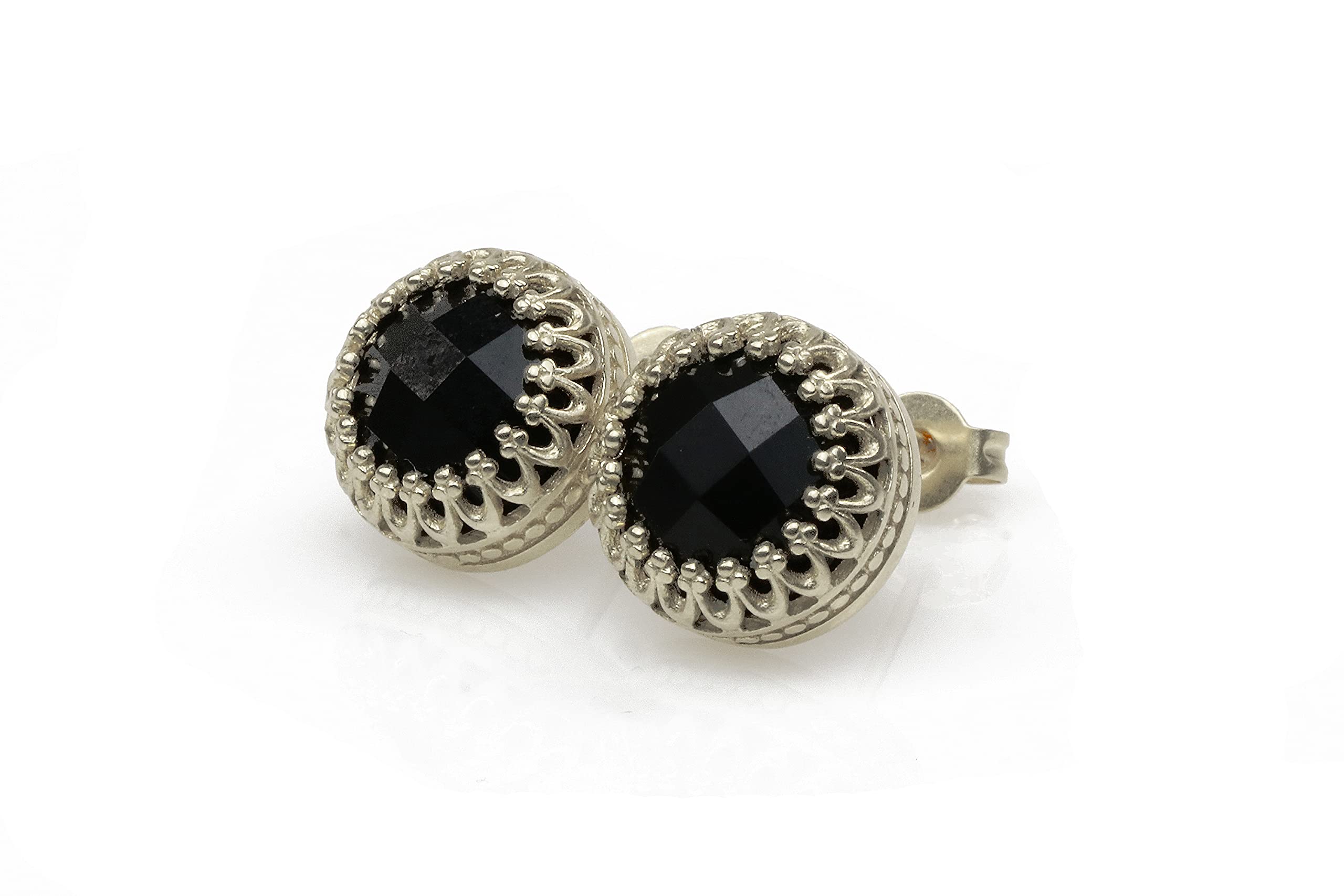 Black Onyx Earrings for Women - 925 Sterling Silver Handmade Dangle Earrings, Artisan Fashion Jewelry, Prom & Evening Wear Accessories, Perfect Gift with Jewelry Box - Elegant for Parties, Weddings & Special Occasions