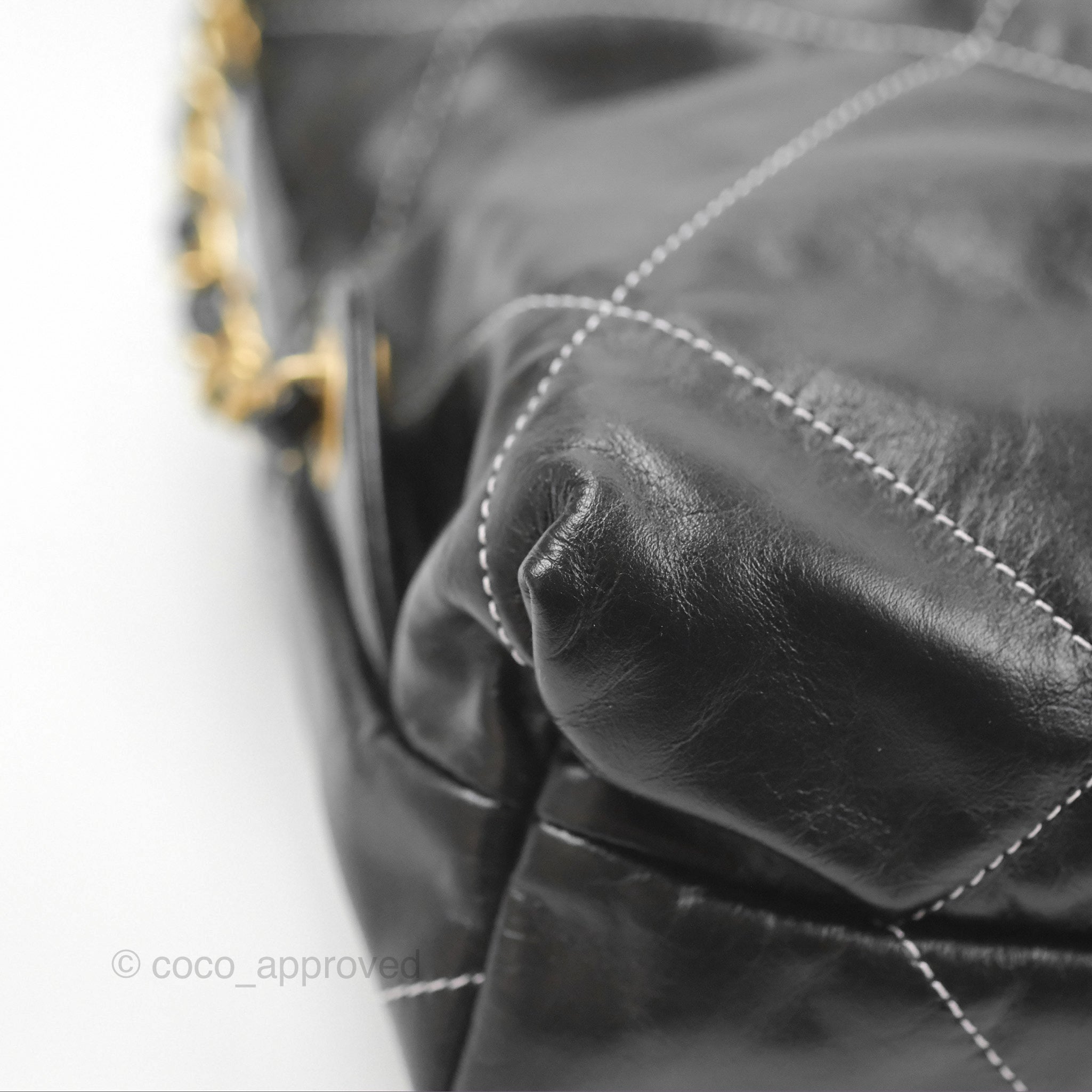 Chanel 22 Medium Shiny Calfskin Quilted Backpack Black | Luxury Designer Backpack for Women | Perfect for Work, Travel & Everyday Use