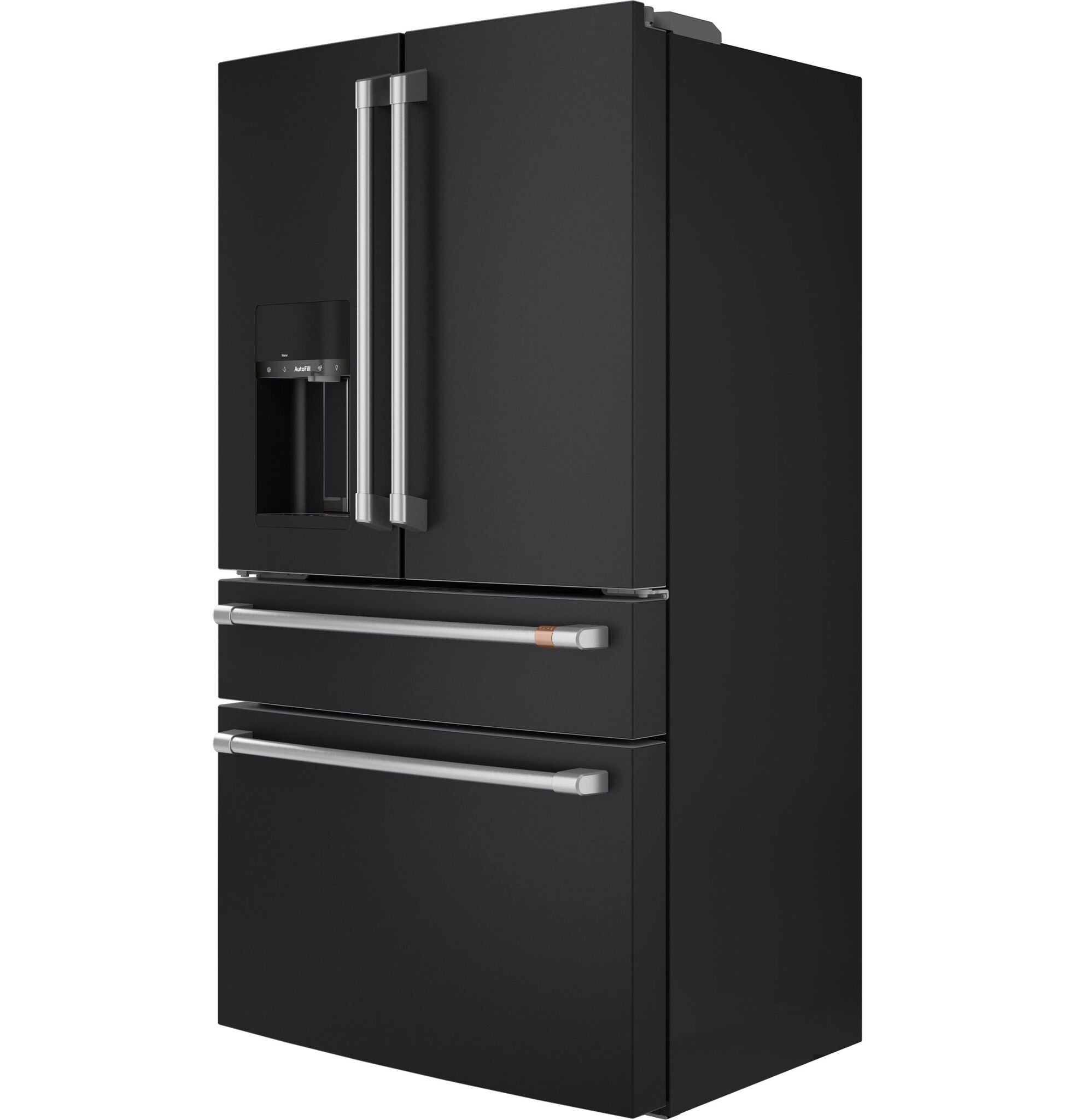 Matte Black Smart Counter Depth 4-Door French Door Refrigerator - 22.3 Cu.Ft Capacity, Energy Efficient, WiFi Enabled - Perfect for Modern Kitchens & Open-Concept Homes