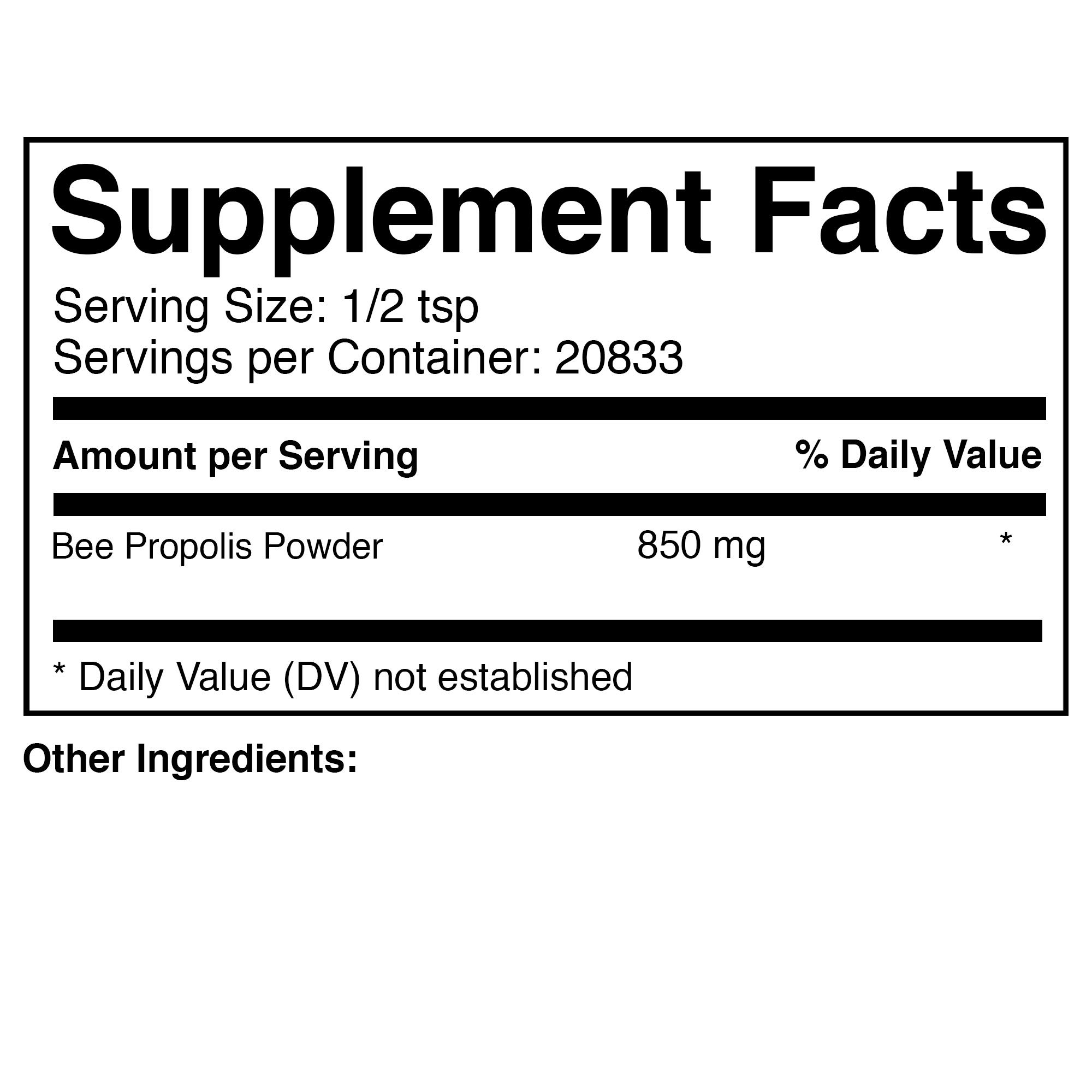 Prescribed For Life 60% Standardized Bee Propolis Powder Extract (Apis mellifica) - 25kg | Natural Immune Support Supplement for Wellness & Daily Health