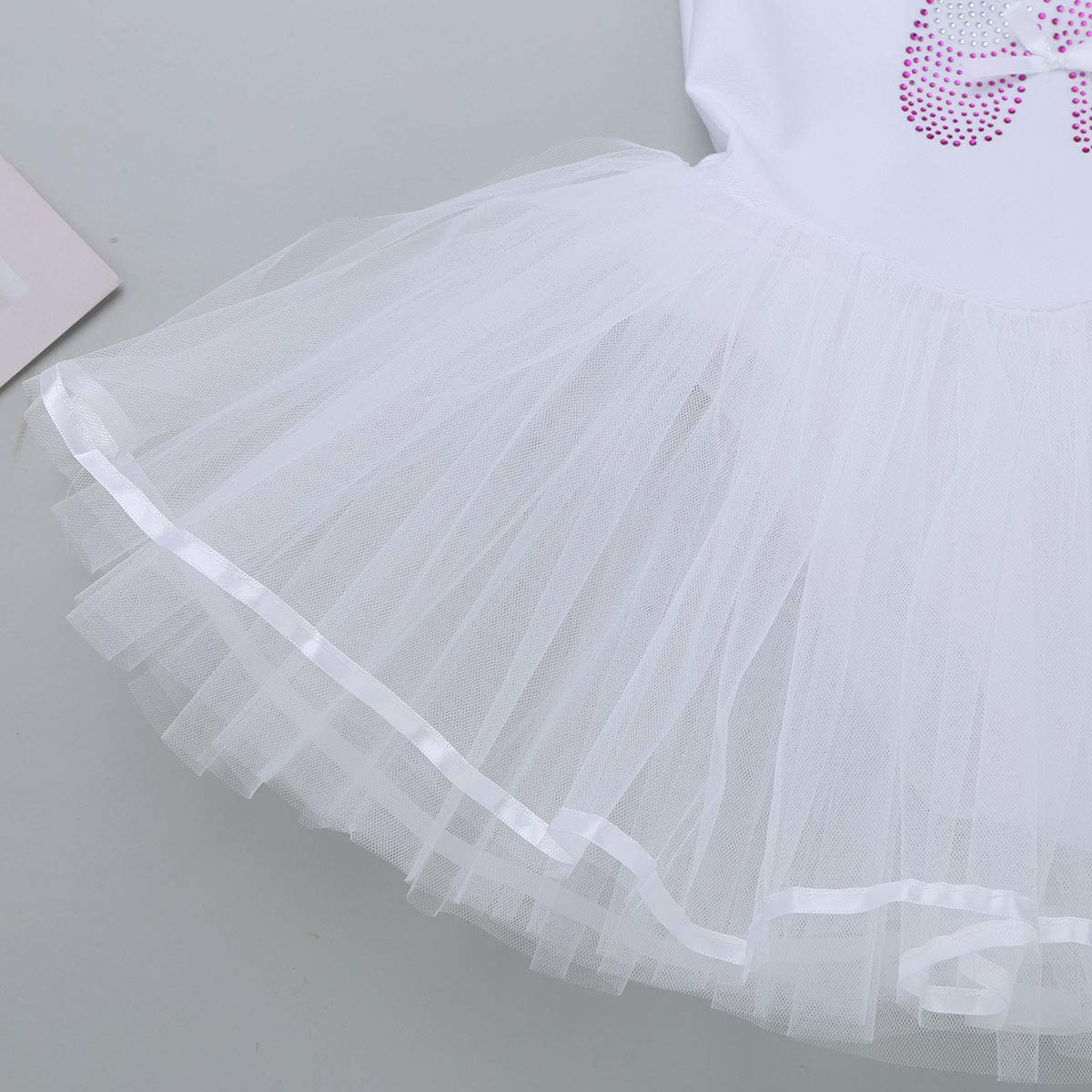 Girls Ballet Tutu Dress with Cap Sleeves - Sparkling Sequined Leotard for Dance, Gymnastics & Performance | Perfect for Recitals, Competitions & Ballet Classes