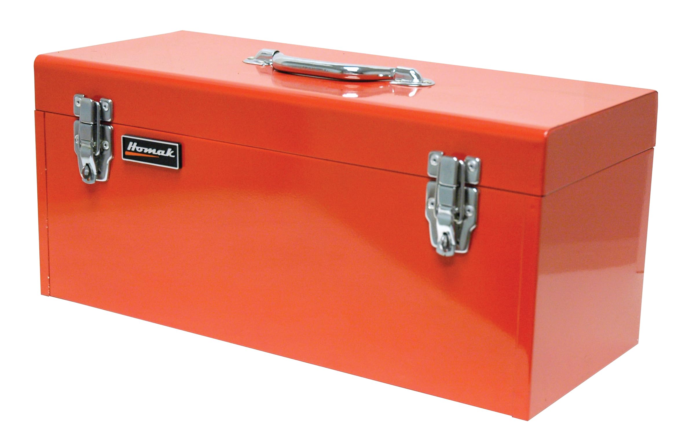 Homak 20-Inch Steel Flat Top Toolbox in Red – Heavy-Duty Storage for Tools & Equipment – Perfect for Garages, Workshops & Job Sites