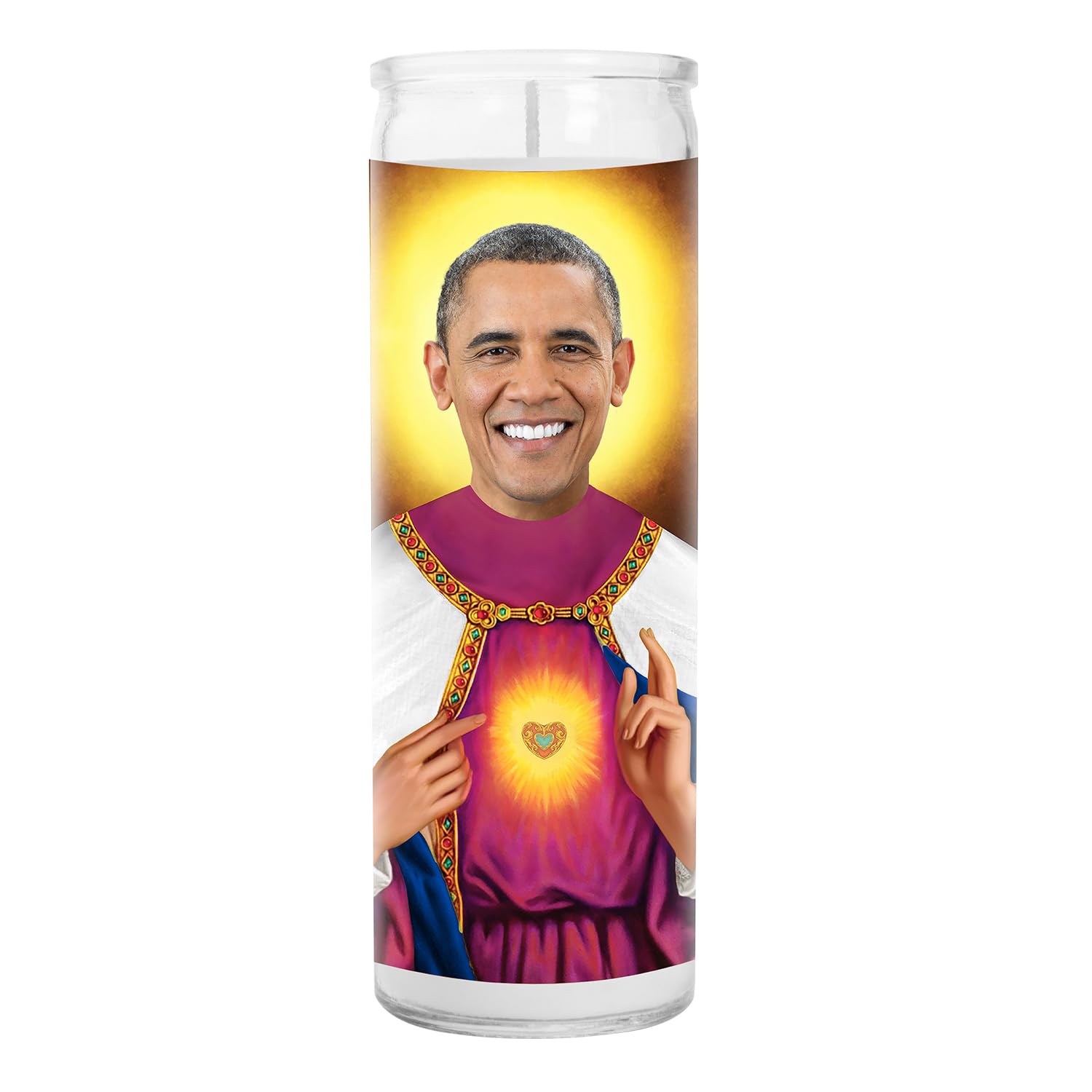 Obama Celebrity Prayer Candle - Handmade Saint Candle in USA - Unique Novelty Gift for Home Decor, Political Humor & Collectors - Perfect for Parties, Gag Gifts & Obama Fans