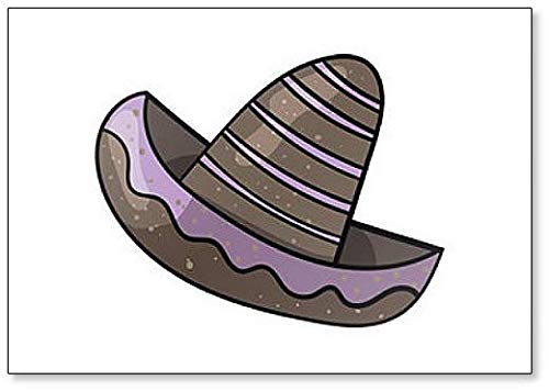 Mexican Sombrero Fridge Magnet - Colorful Cinco De Mayo Party Decoration for Kitchen, Office & Gifts
