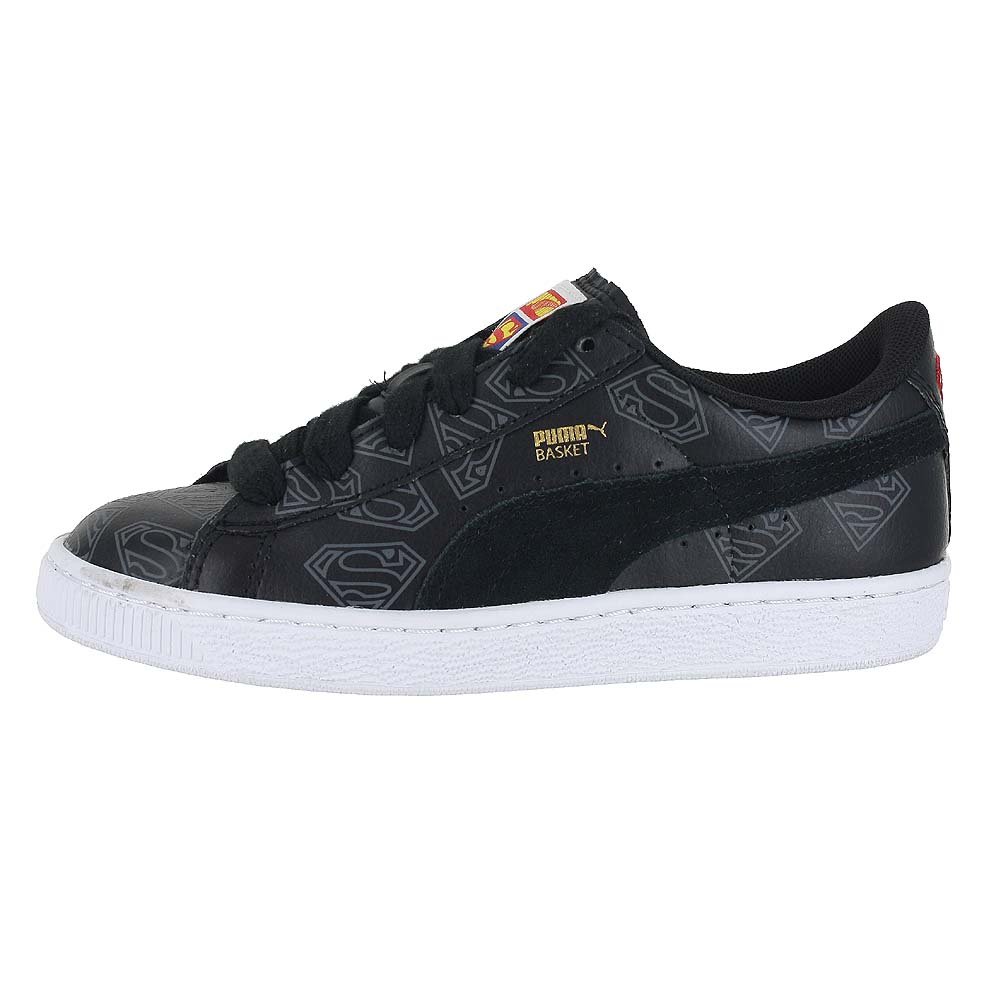 PUMA Boys' Basket Superman Junior Casual Sneakers - Kids' Lightweight Sports Shoes for School, Play & Everyday Wear