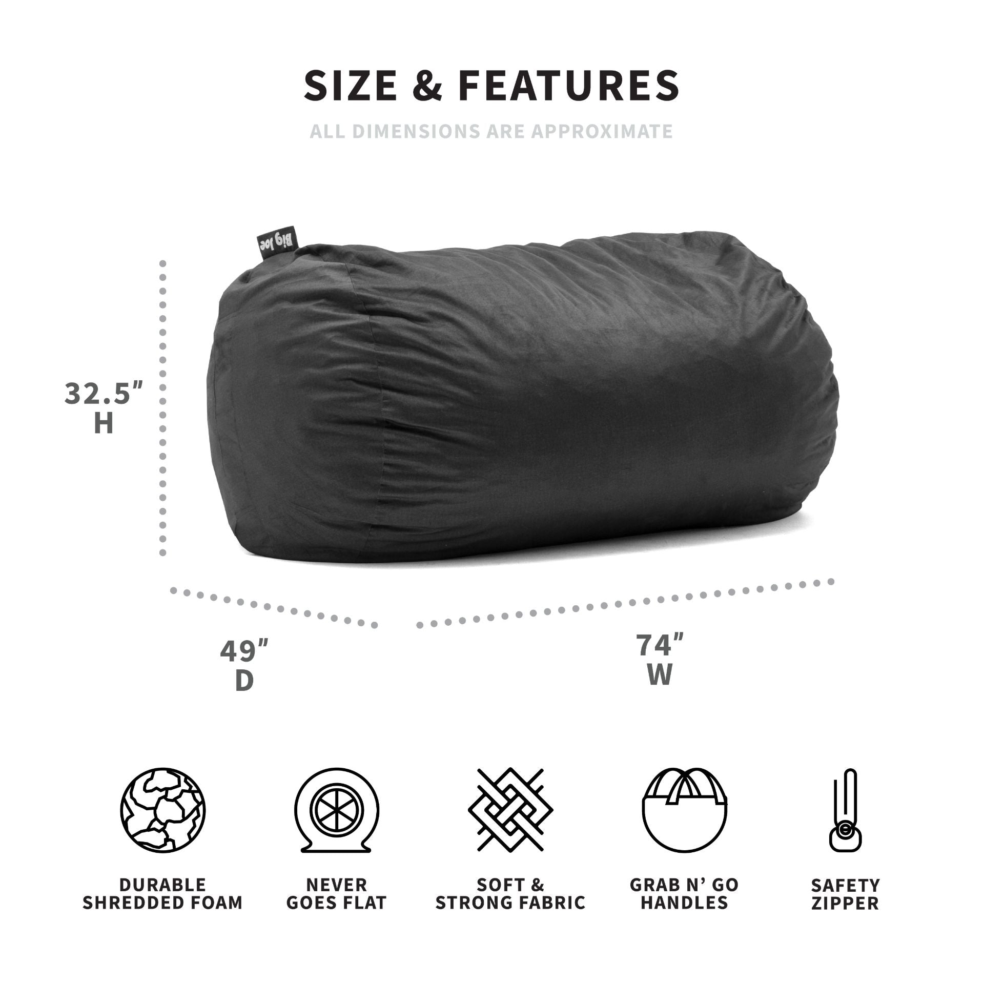 Comfortable Fuf Media Lounger with Removable Cover - Perfect for Living Room, Bedroom, and Home Theater Relaxation