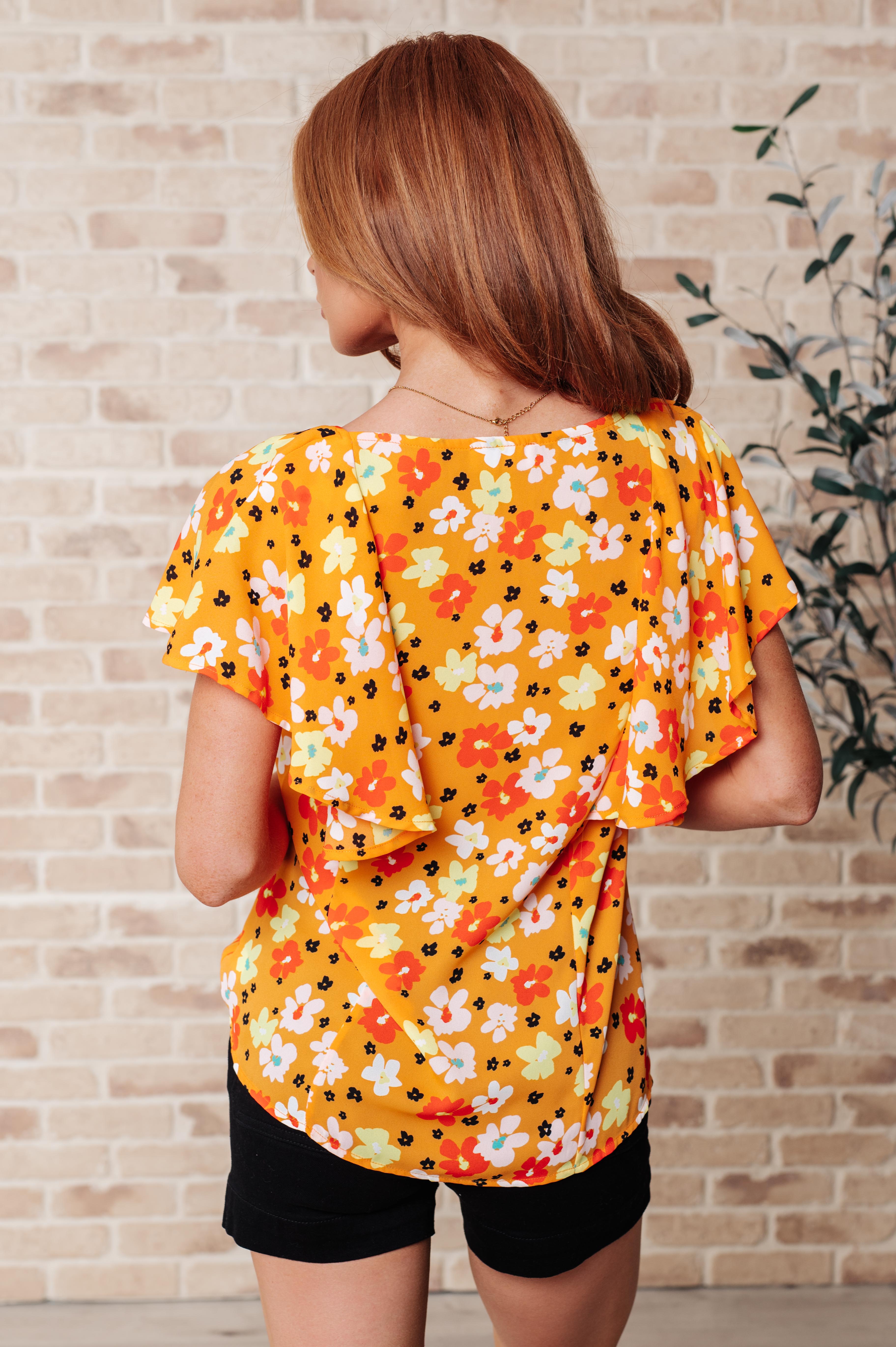 Freshly Picked Floral Top for Women - Summer Boho Blouse with Floral Print | Perfect for Beach Vacations, Music Festivals & Date Nights