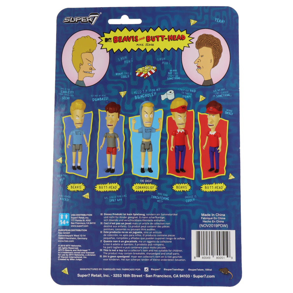 Burger World Beavis ReAction Figure - Beavis and Butt-Head Collectible Toy for Fans | Perfect for Display, Gifts, and Pop Culture Collections