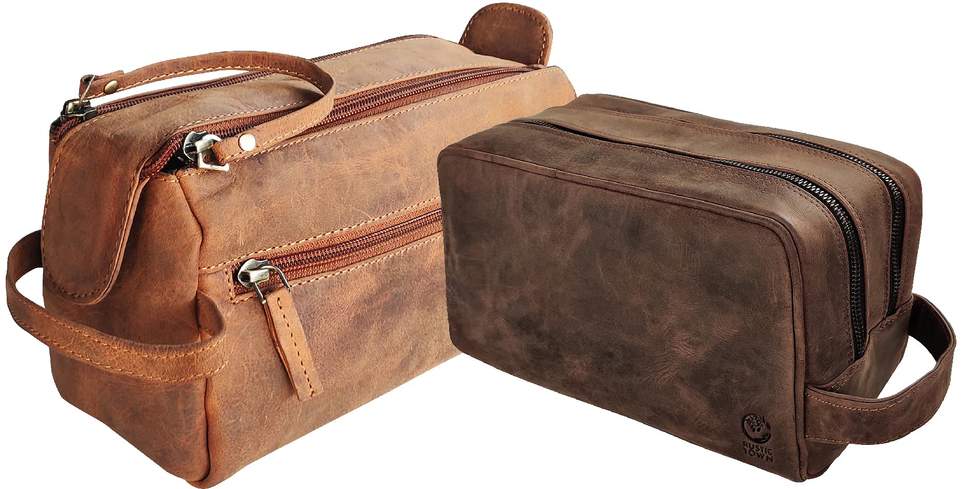 Premium Leather Toiletry Bag Set - Durable Travel Organizer for Men & Women | Perfect Gift for Business Trips & Vacations